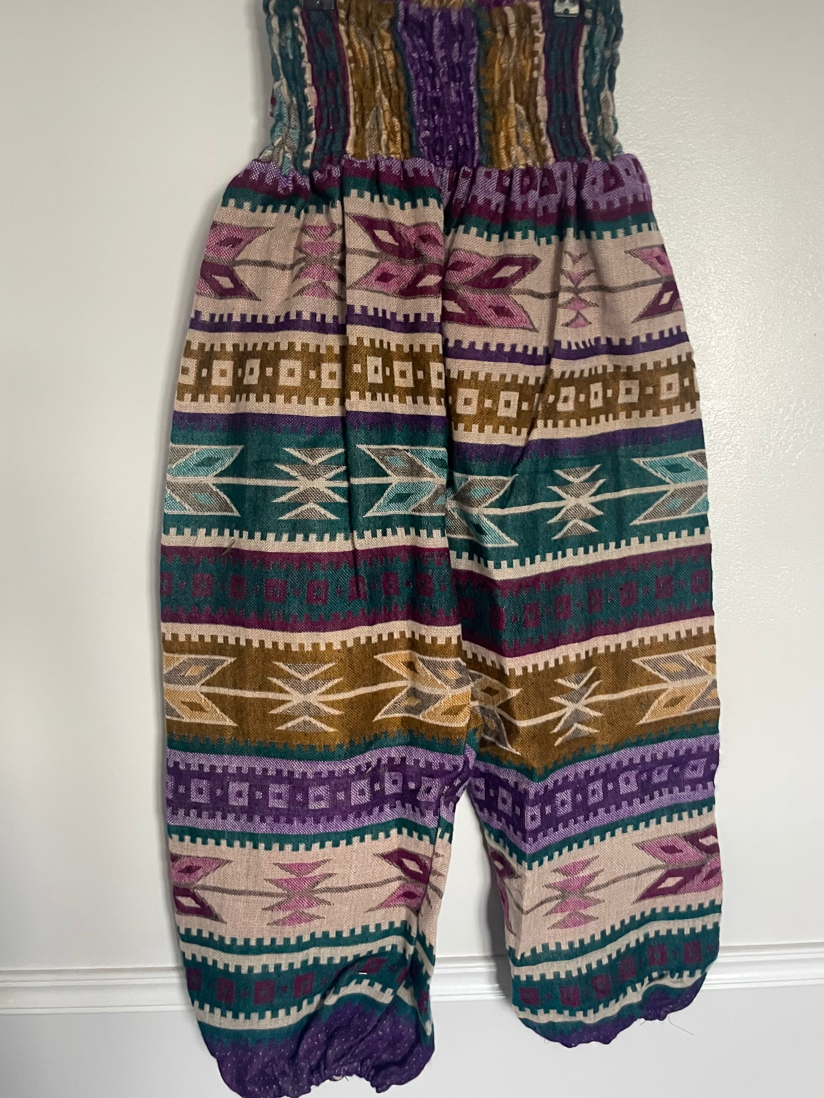 Snuggly Purple Aztec Cashmelon Trousers, 24-48” Waist