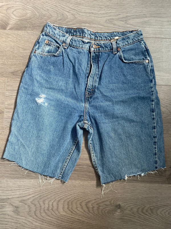 Vintage Up-cycled Levi's 592 Shorts, Blue, W32 L10.5
