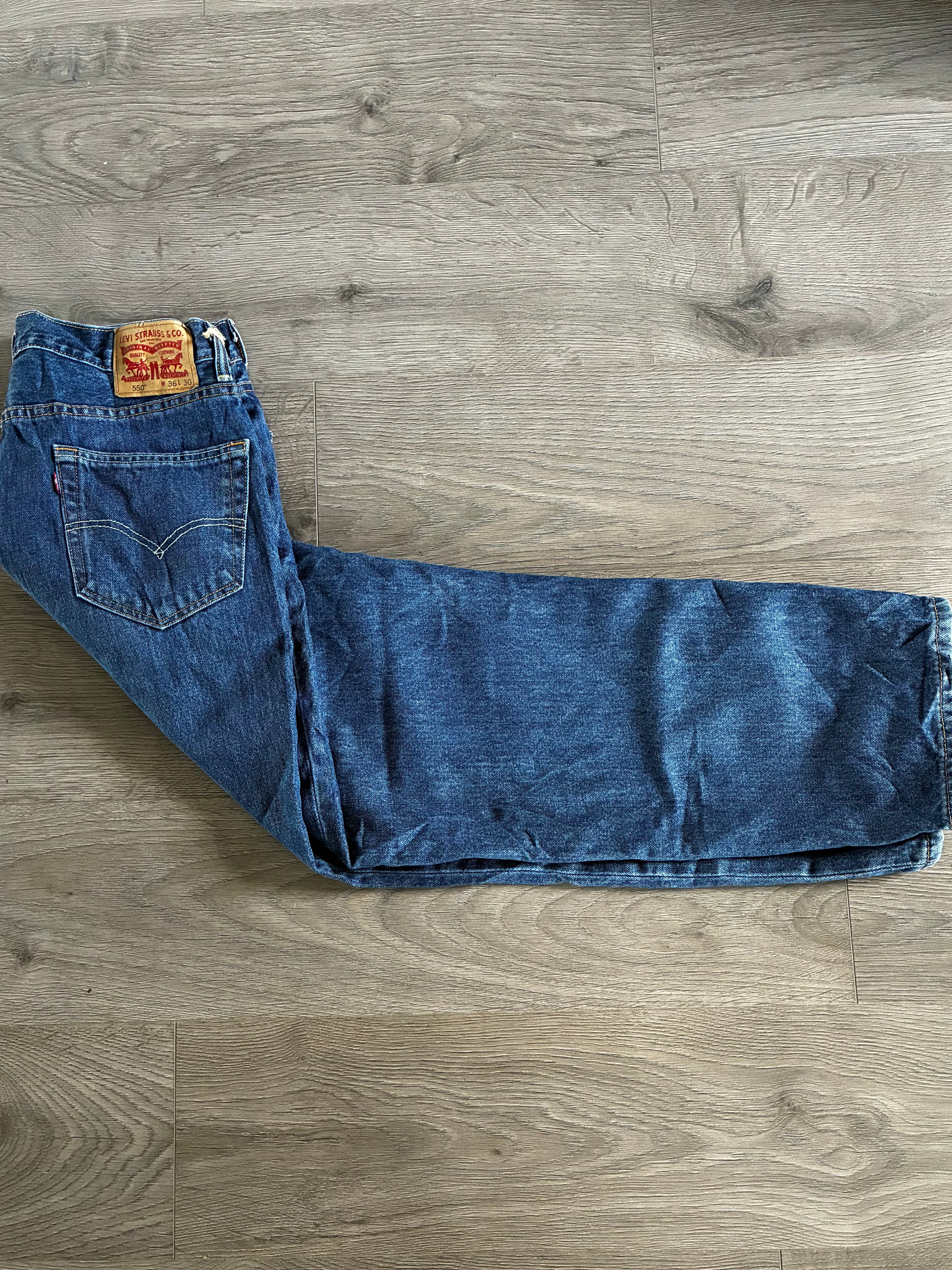 Vintage Levi's 550, Dark Blue, Label - W36, L30 Actual Size - W36, L31