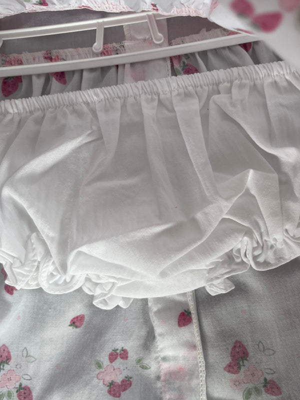 3 piece Strawberry dress set (0-3 mths)