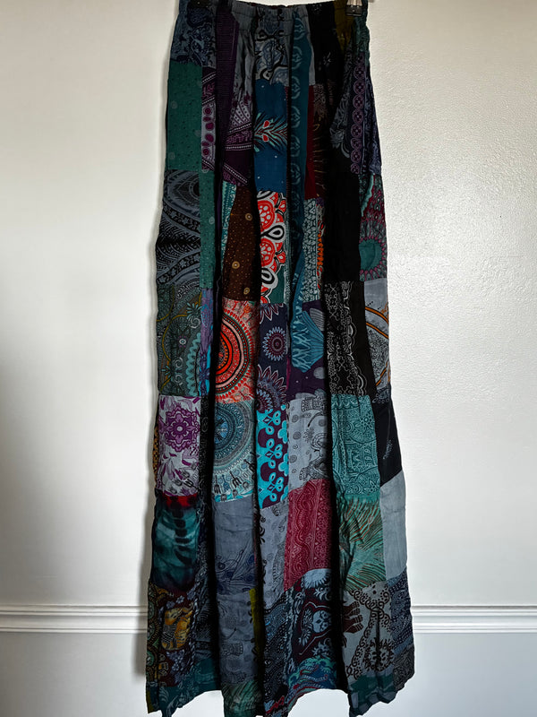 Patchwork Flare Trousers