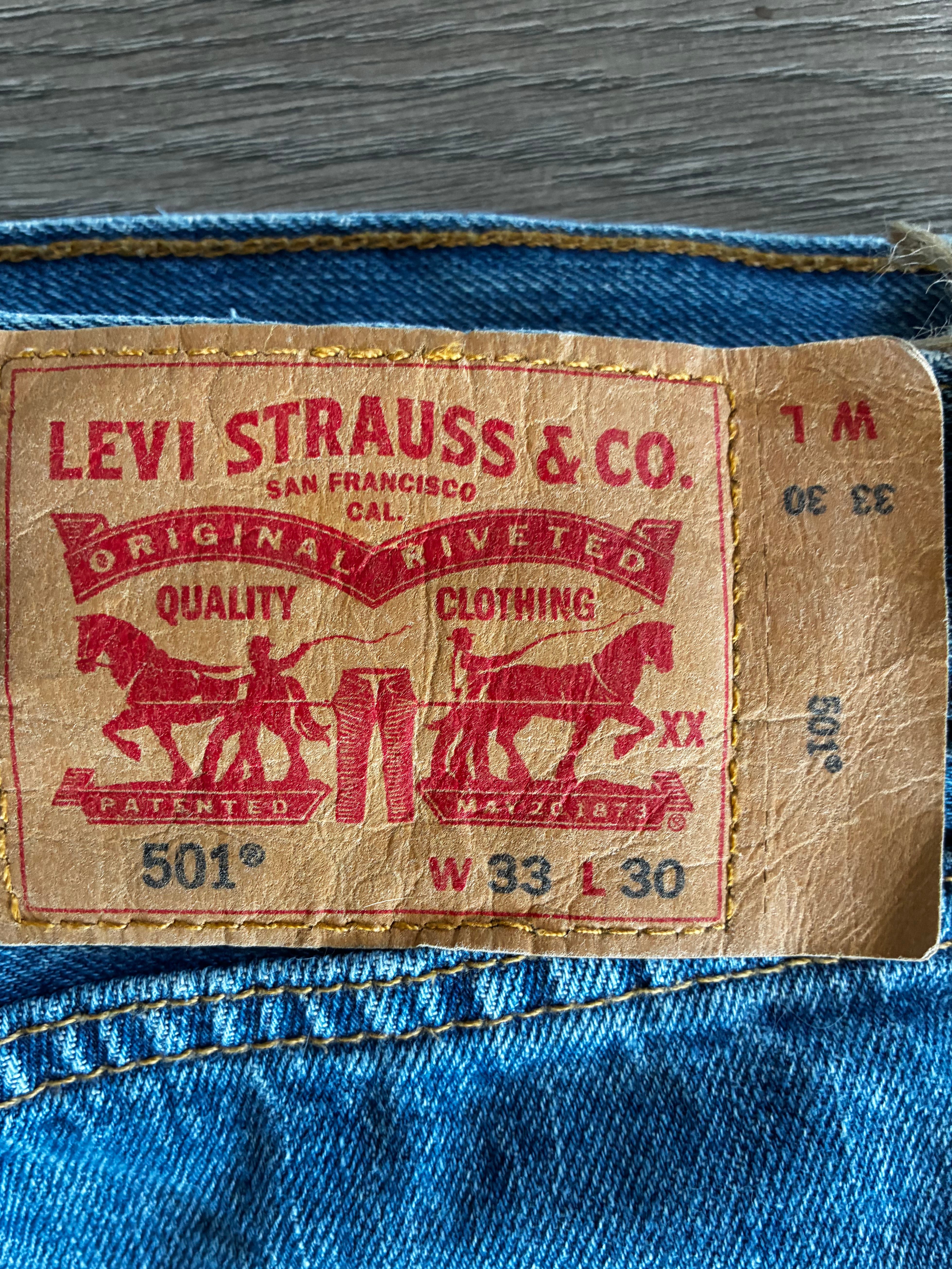 Vintage Levi's 501, Blue, W34, L29.5