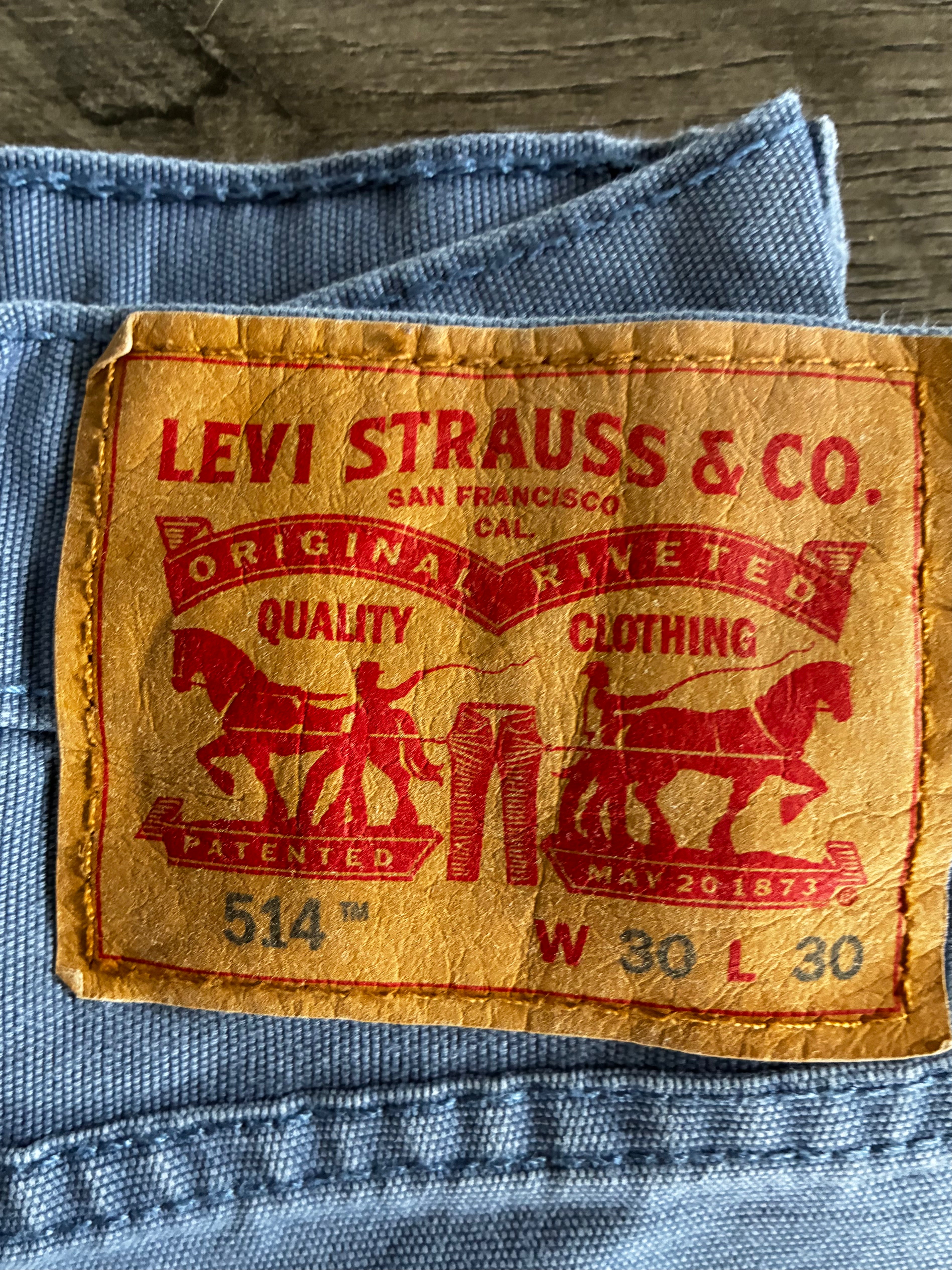 Vintage Levi's 514 , Blue, Label - W30, L30, Actual Size - W32, L31