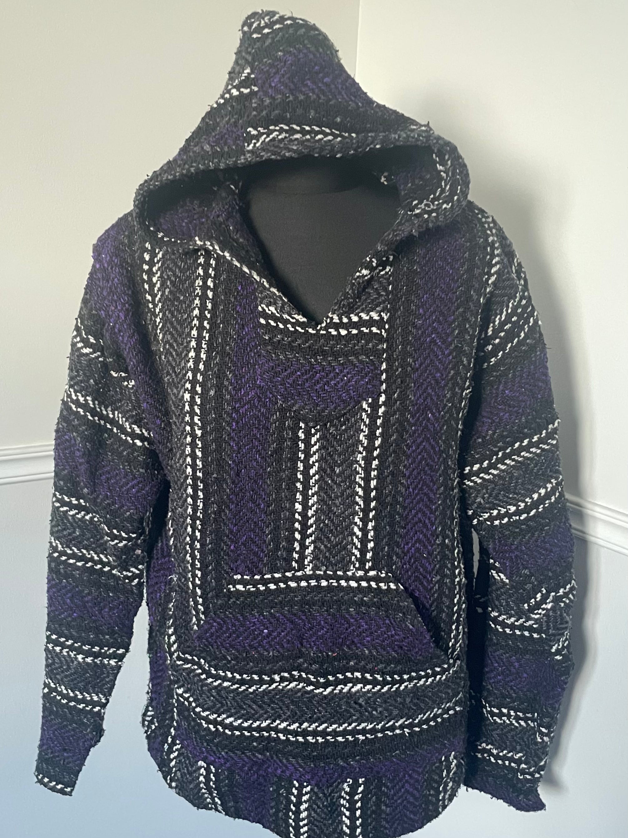 Black/Purple Baja Hoodie, XL