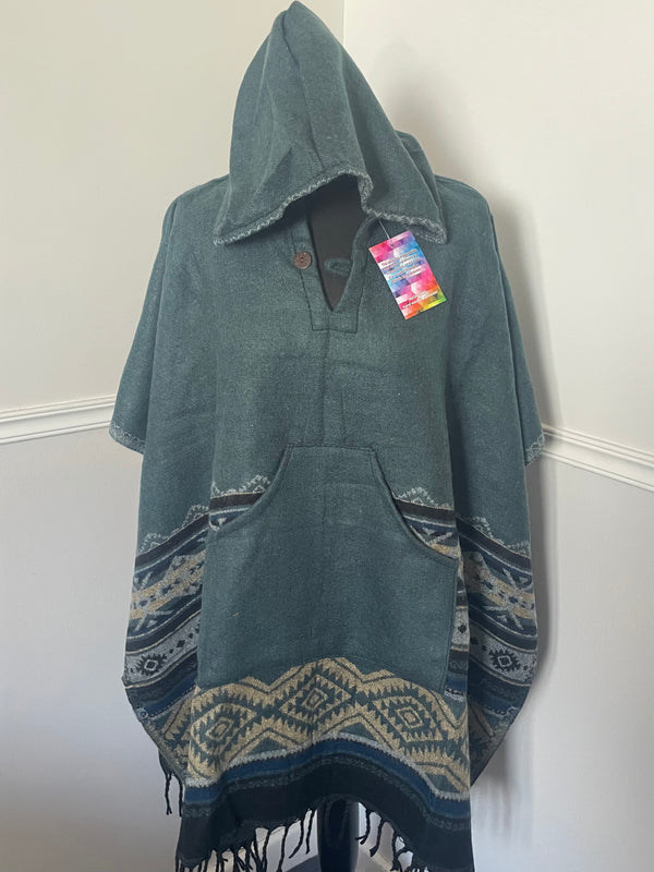 Cashmelon Poncho with Hood