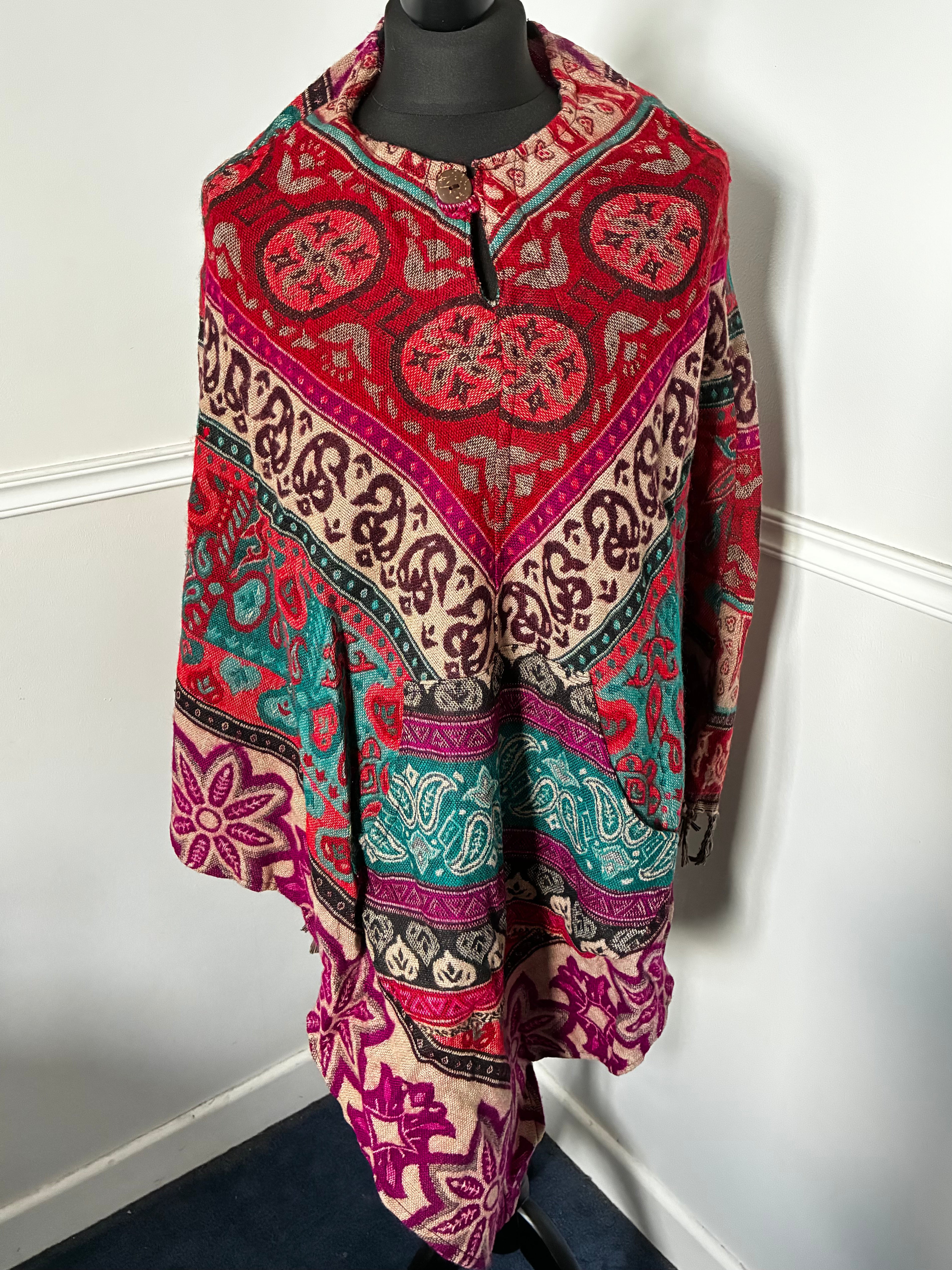 100% Wool Poncho