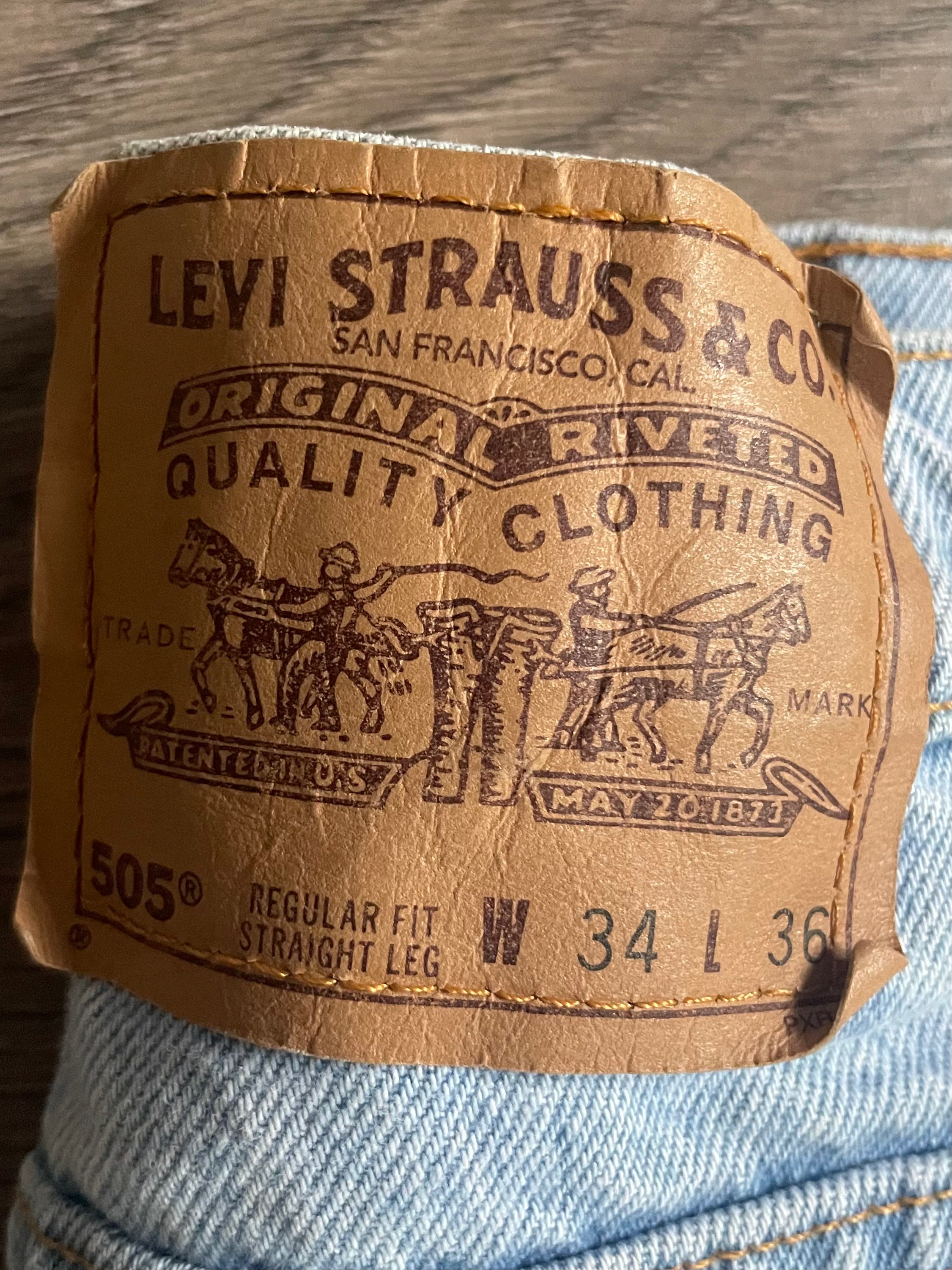 Vintage Levi's 505, Light Blue, W34, L36