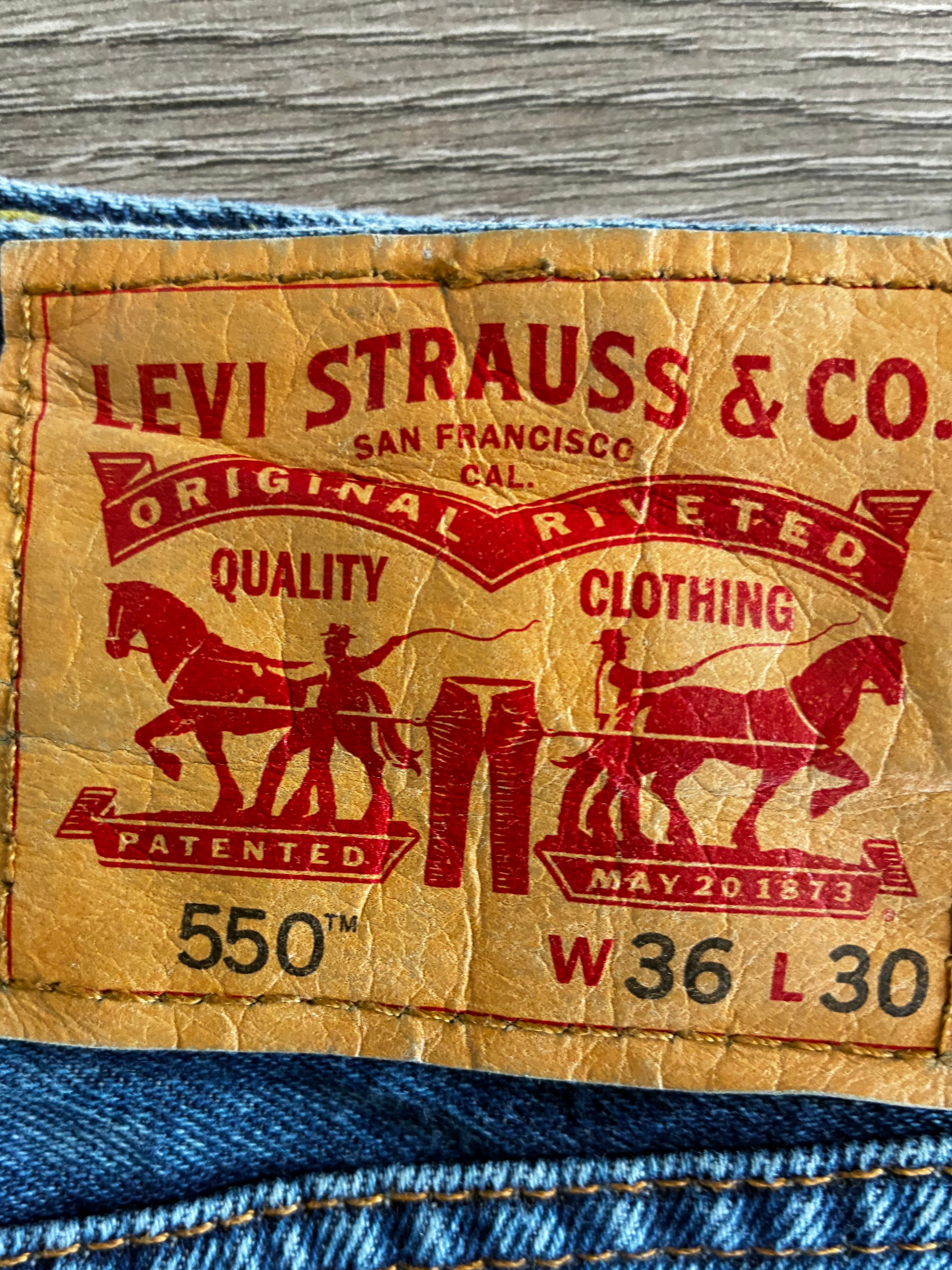 Vintage Levi's 550, Blue, Label - W36, L30, Actual Size - W38, L30