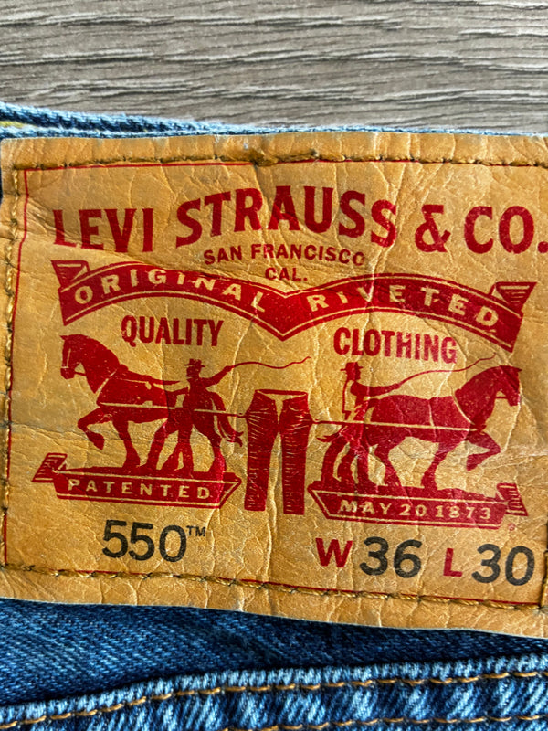Vintage Levi's 550, Blue, Label - W36, L30, Actual Size - W38, L30