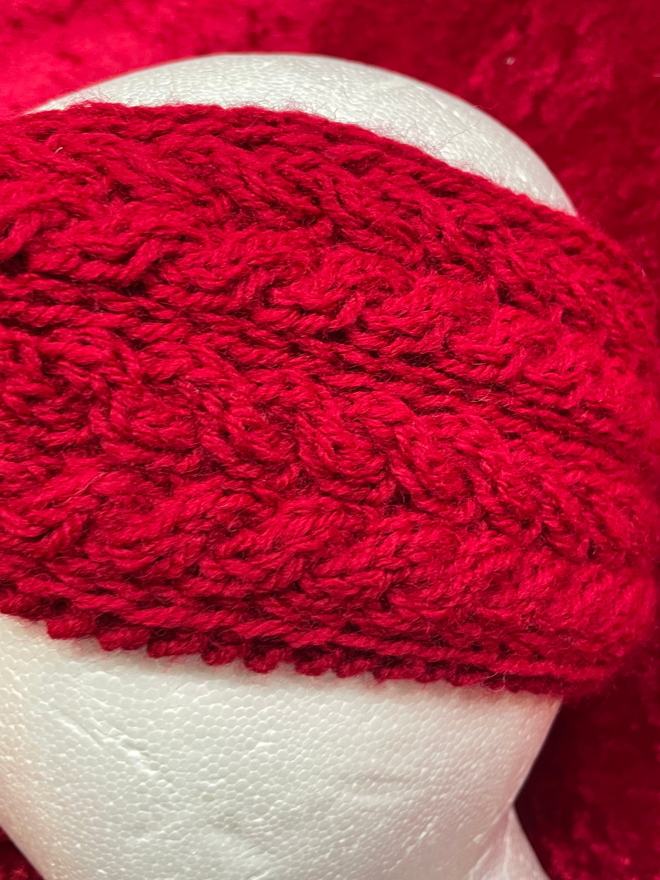 Red Winter Twist Headband