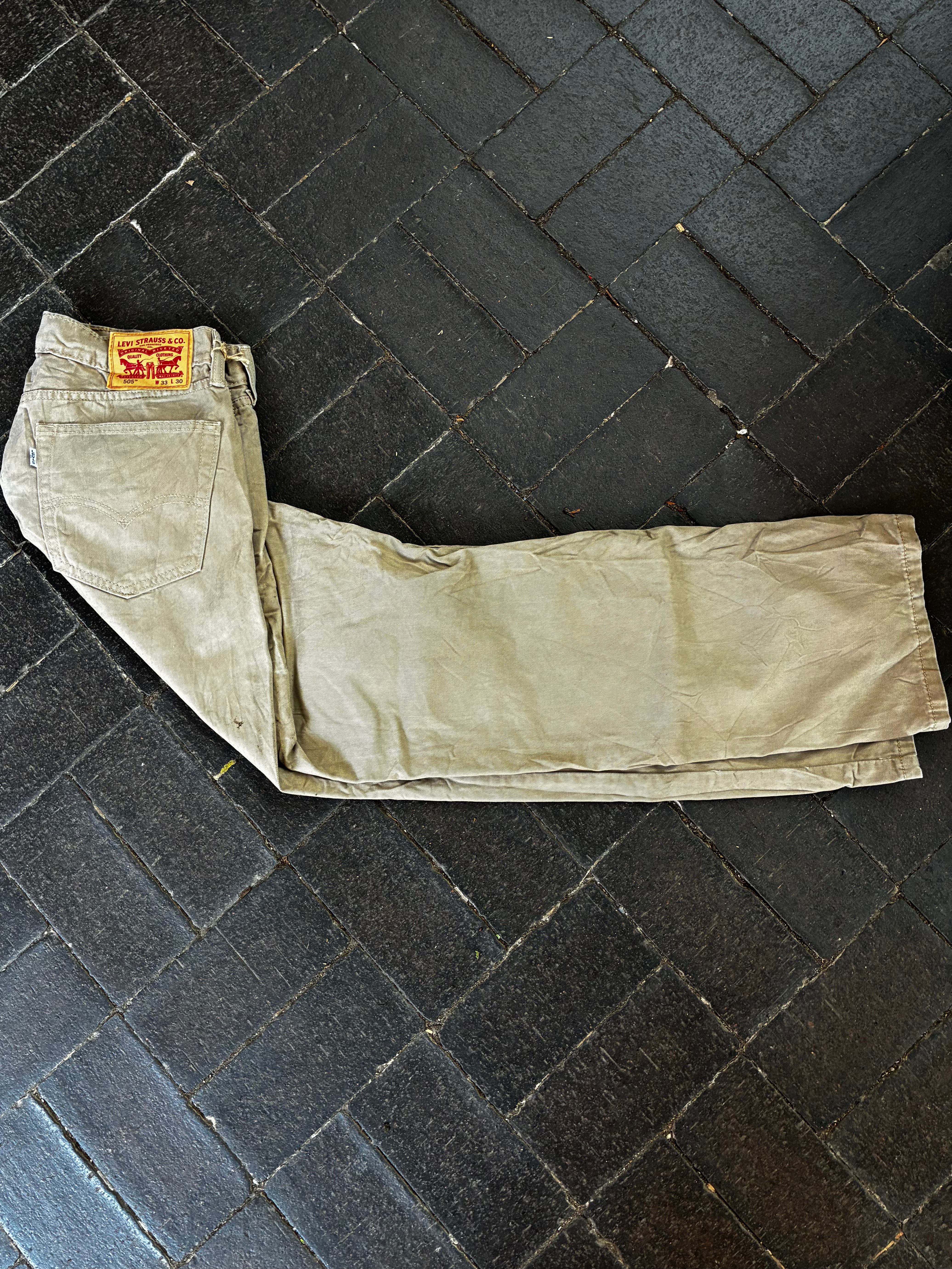Vintage Levi's 505, Beige, W33, L30