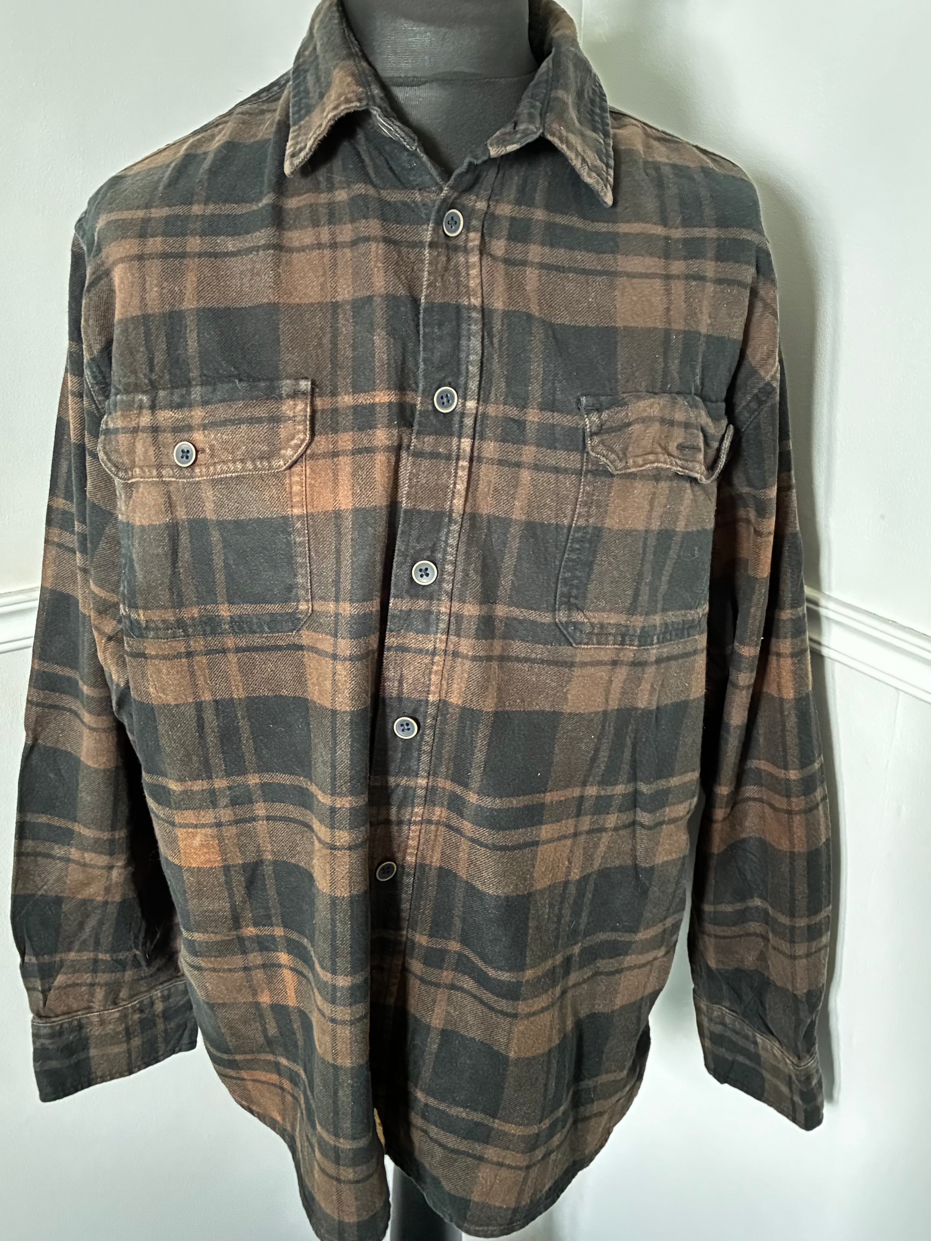 Thick Brown/Black Checked Flannel, XXL