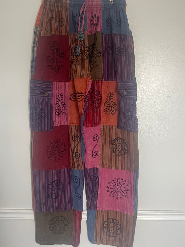 Patchwork Cargo Trousers, XXL