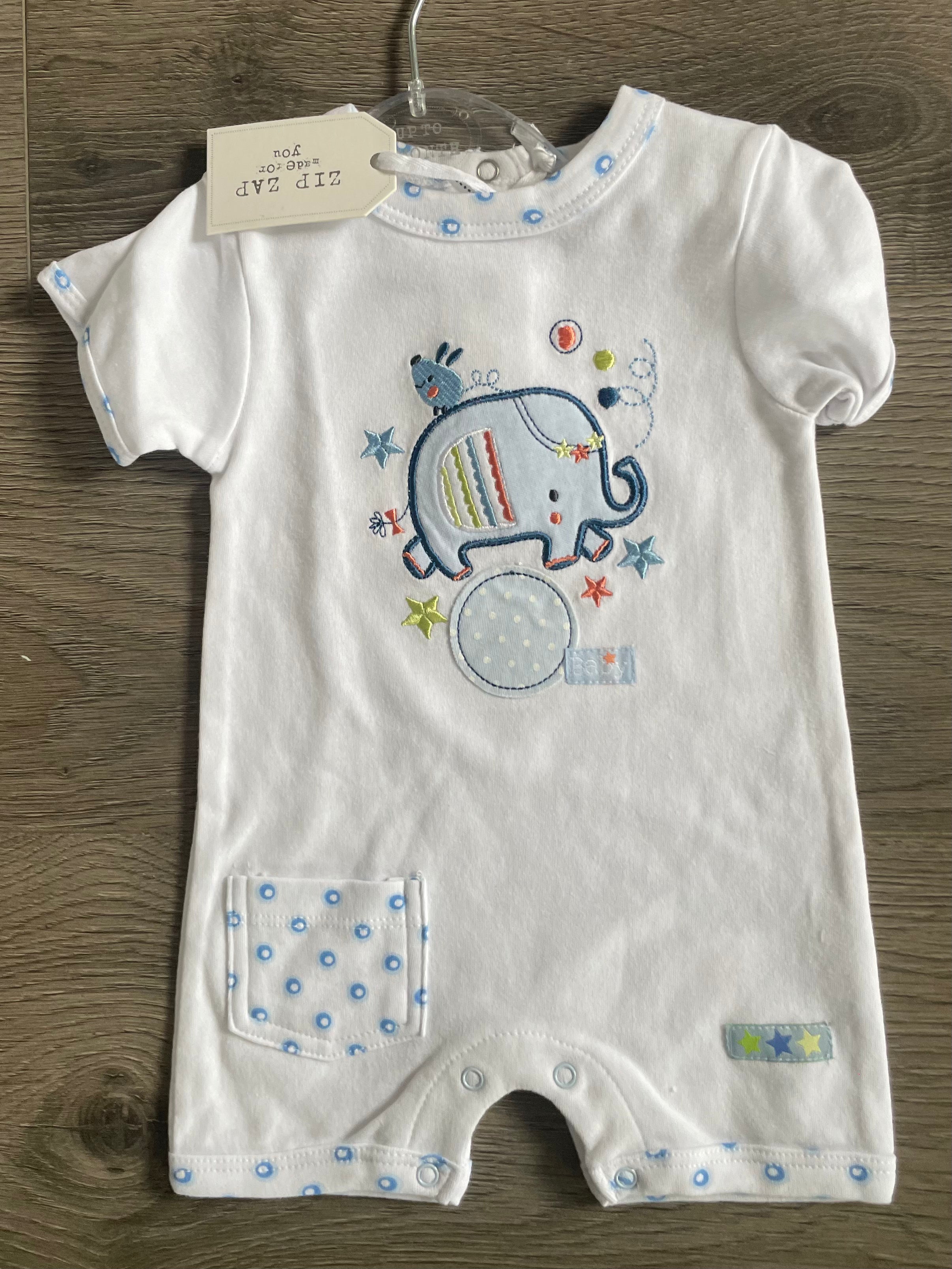 Elephant Romper (up to 6 mths)