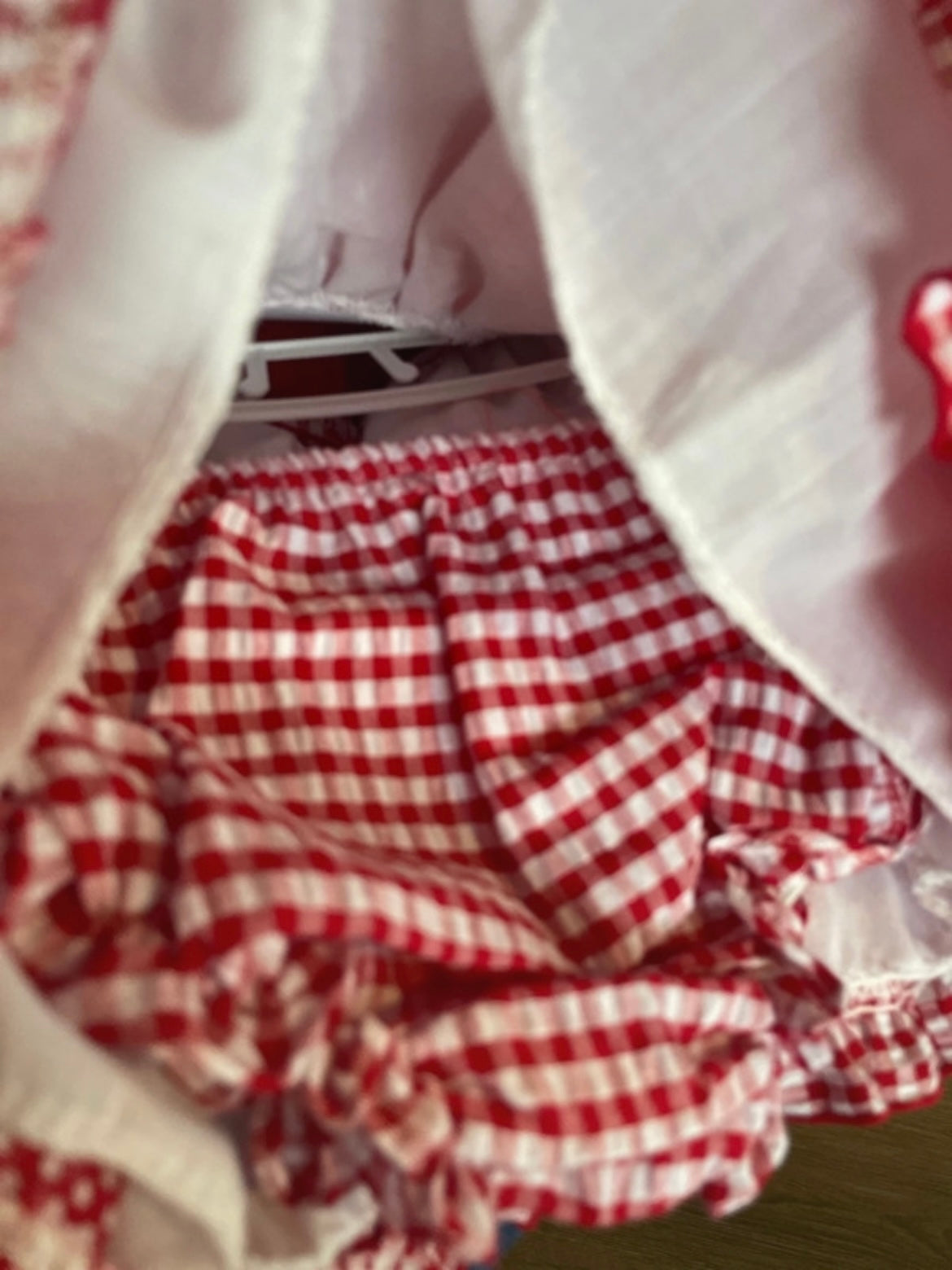 Red Cherry Dress and knickers (3-6 mths)