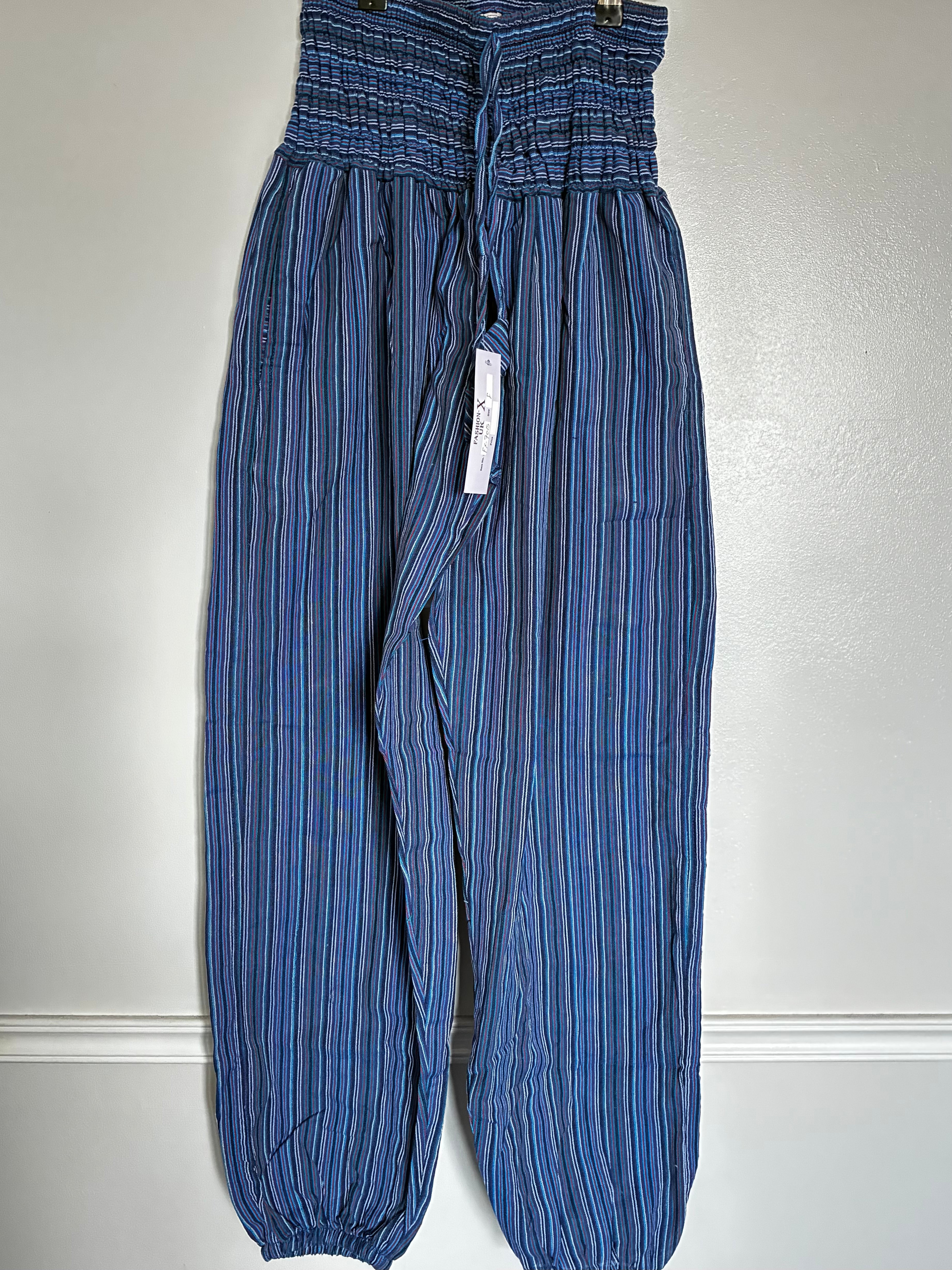Purple/Blue Striped Harem Trousers