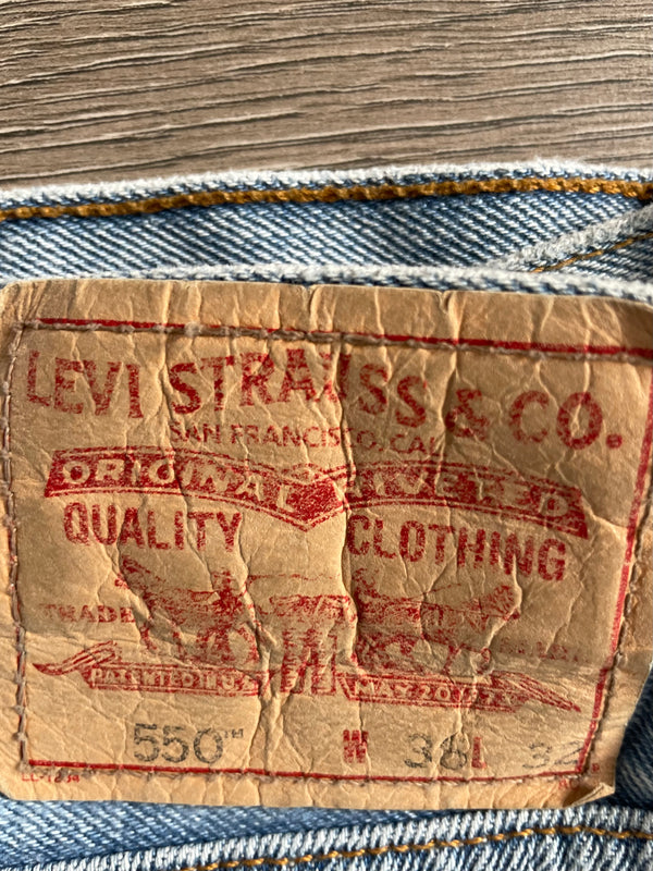 Vintage Levi's 550, Blue, Label - W36, L32 Actual Size - W37, L33