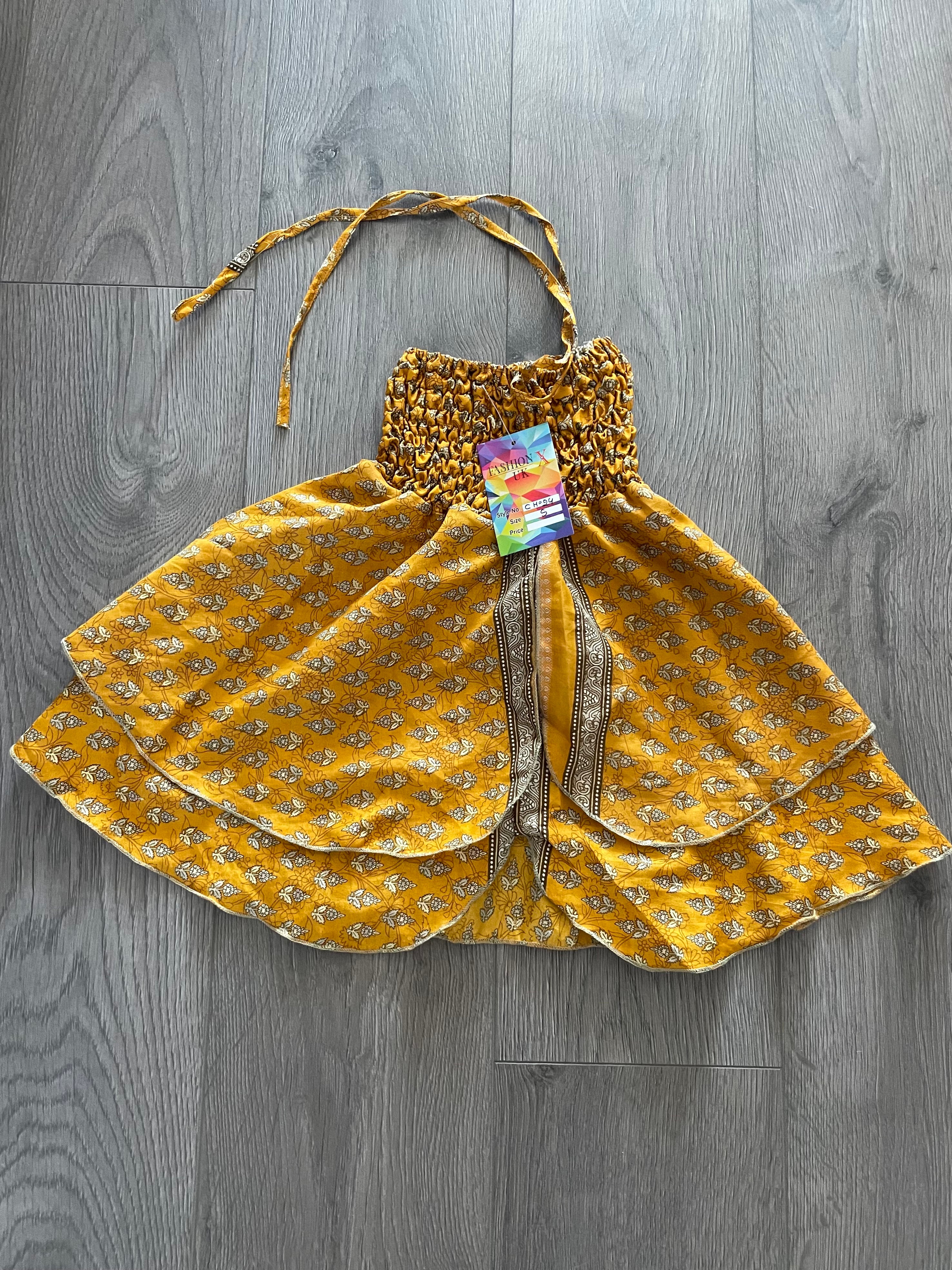 Sari Silk Layered Skirt/Dress, (age 2-3ish)