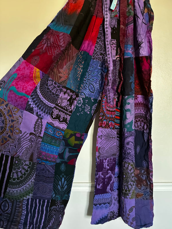 Patchwork Flare Trousers