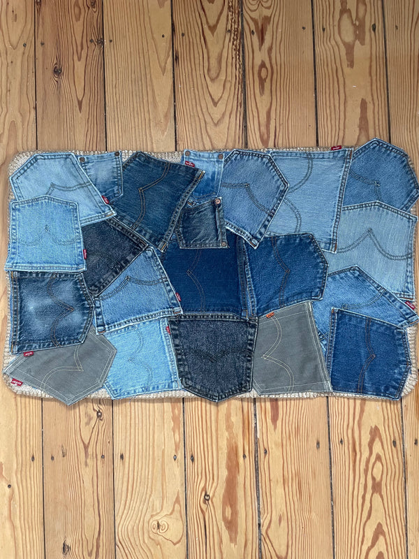 Up-Cycled Levi's Pocket Rug