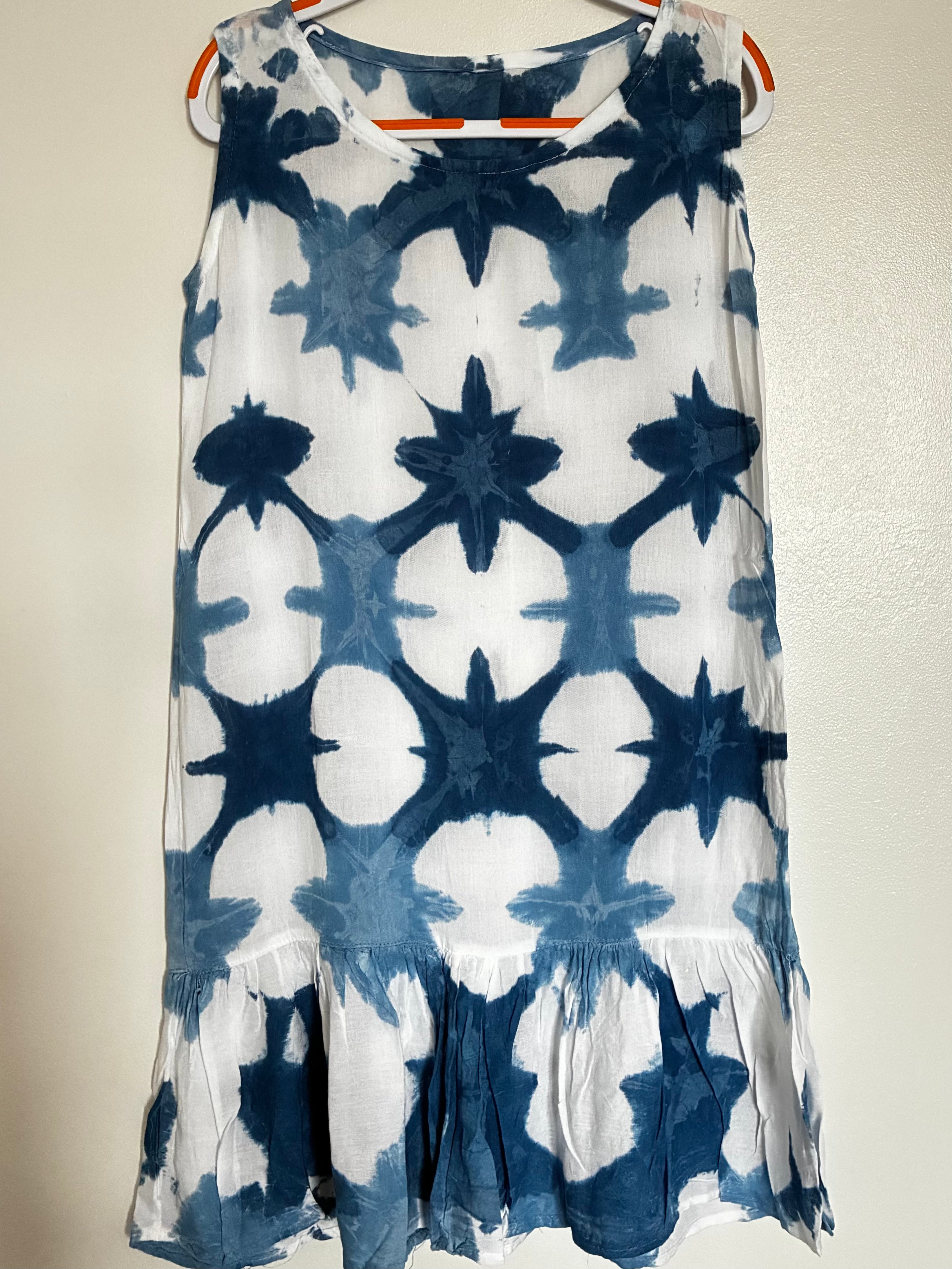 Indigo Tie Dye Dress