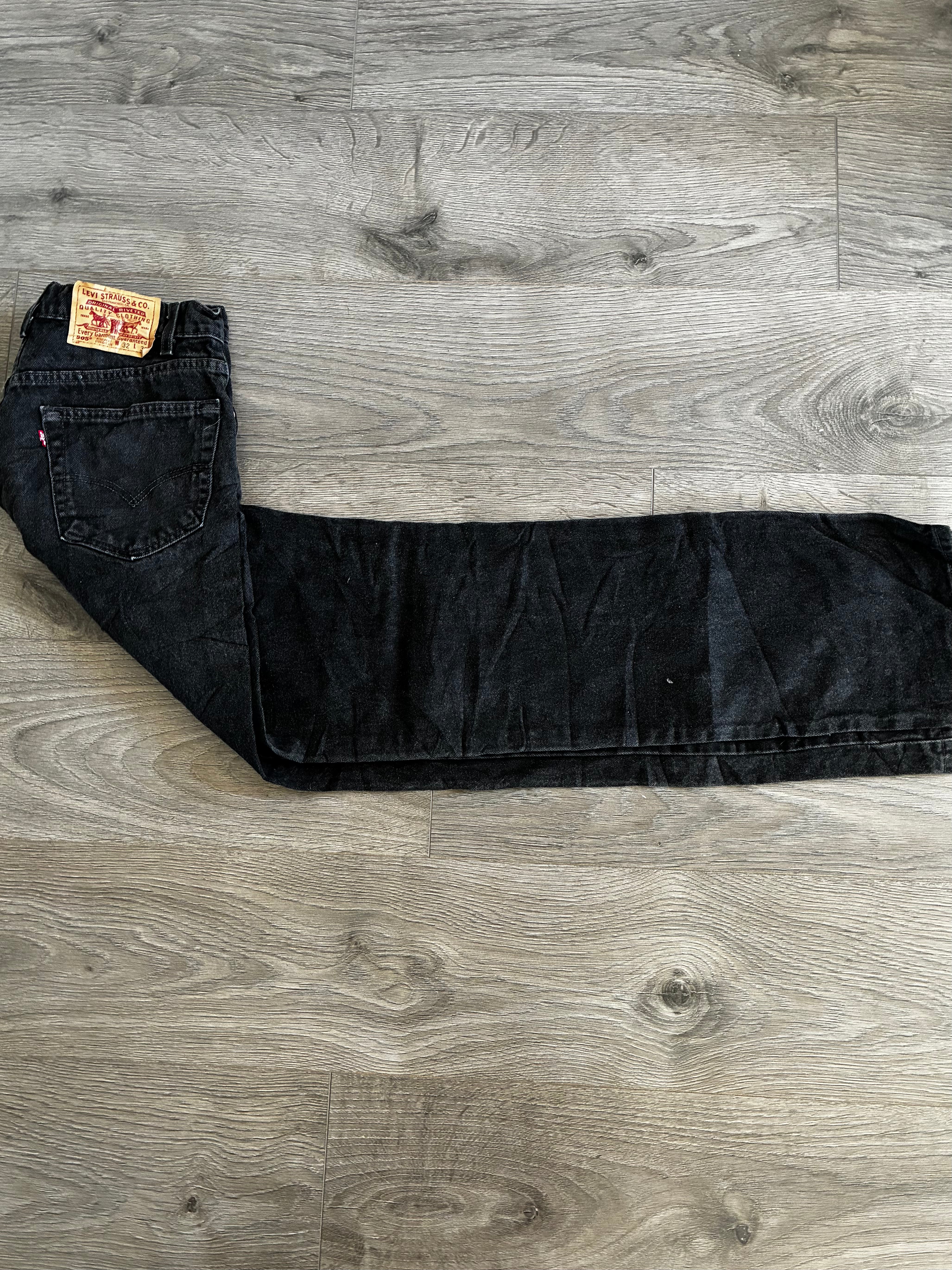 Vintage Levi's 505, Black, Label - W32, L36, Actual Size - W32, L35