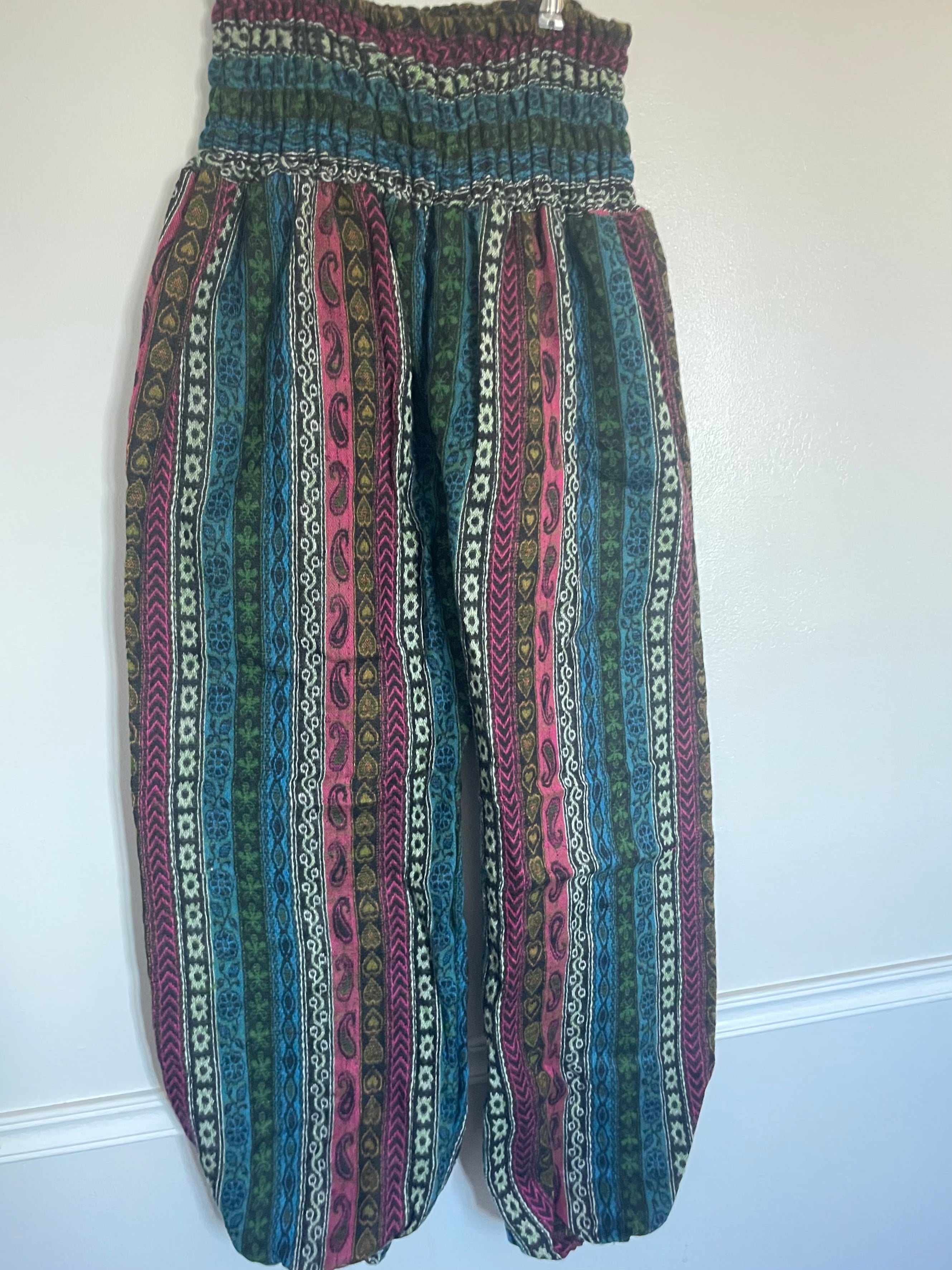 Snuggly Pink/Blue Striped Cashmelon Trousers, 26-48” Waist