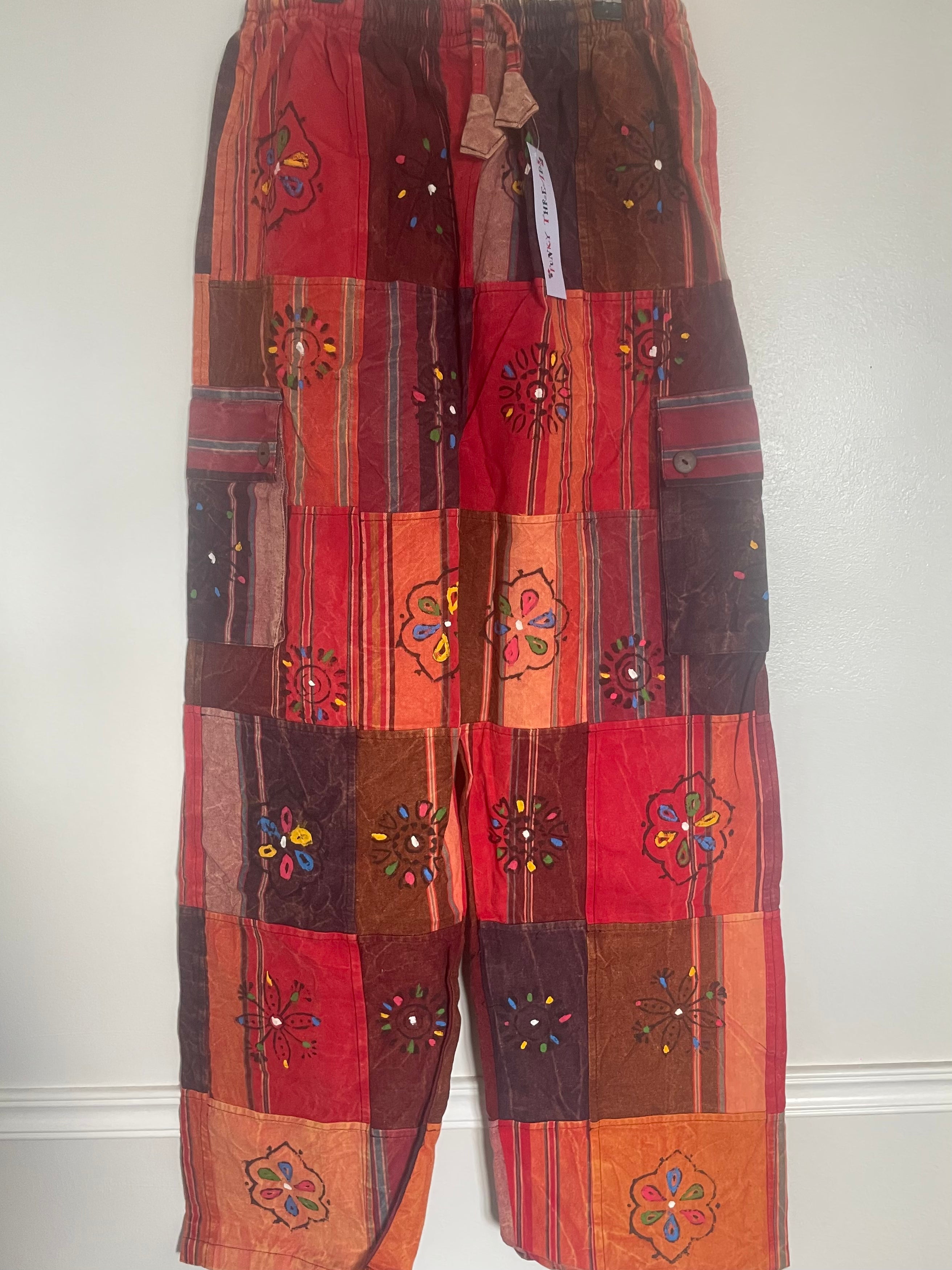 Thick Patchwork Cargo Trousers, S/M