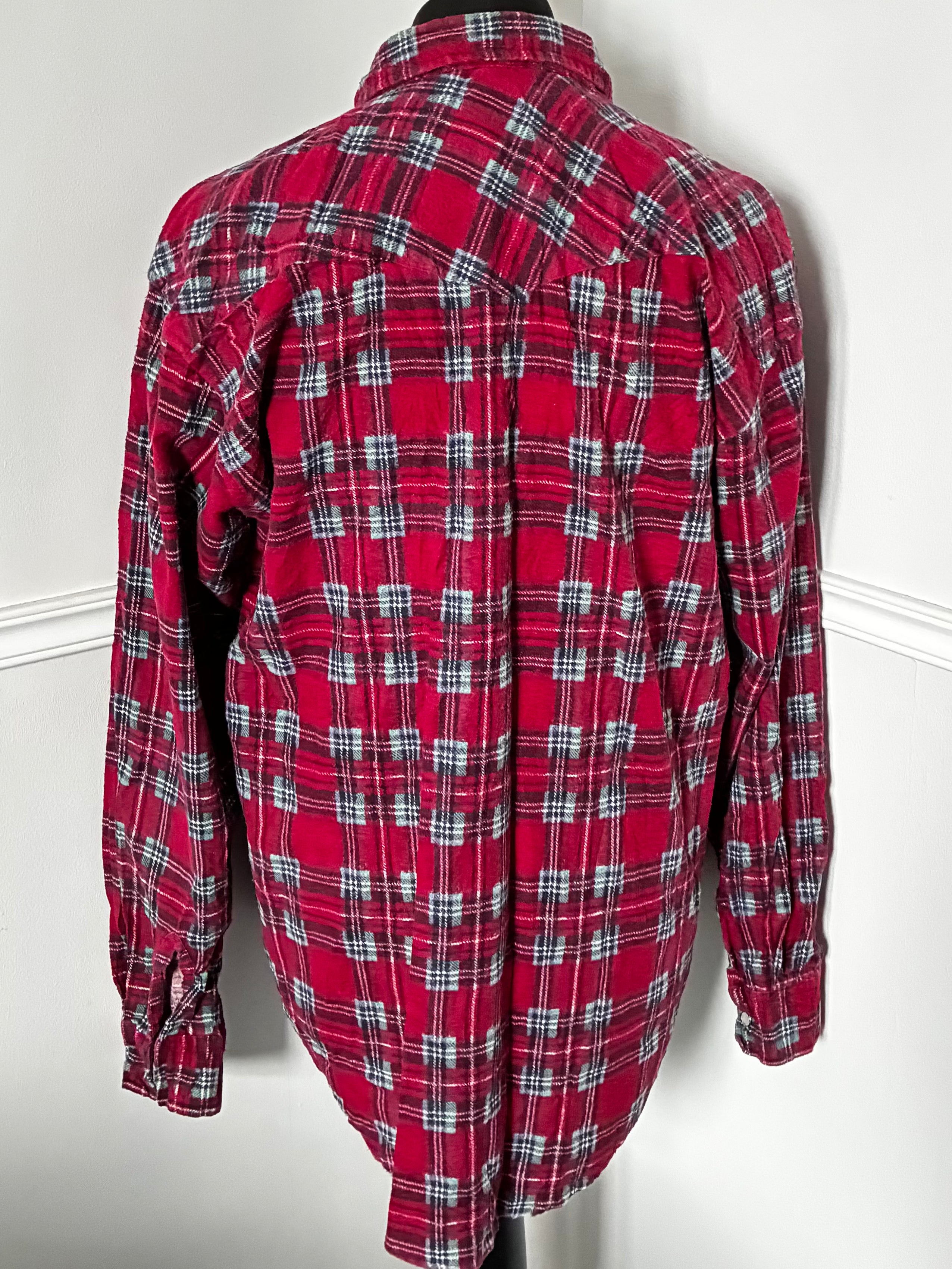 Thin Red Checked Flannel, XL