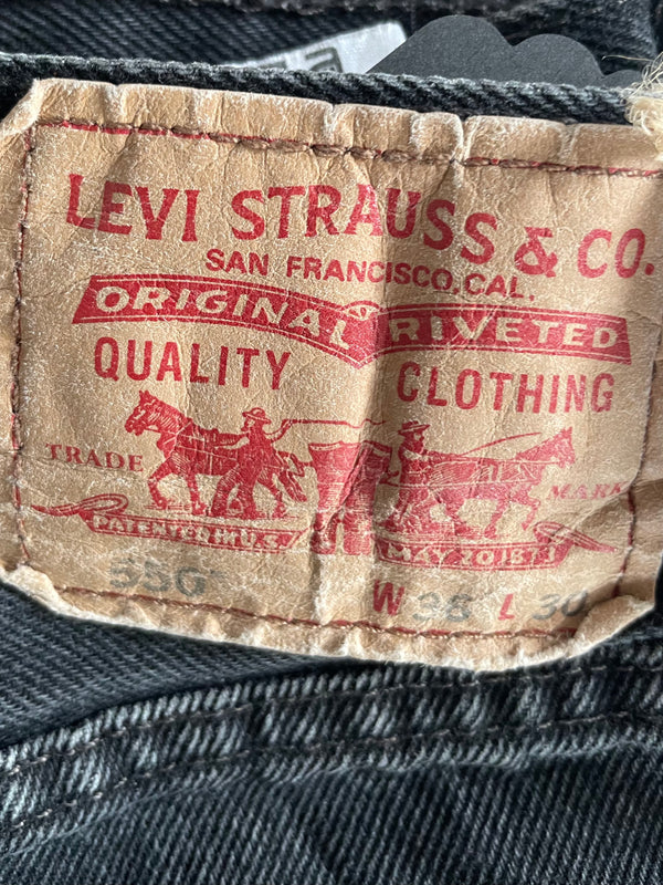 Vintage Levi's 550, Black, Label - W36, L30 Actual Size - W36, L29