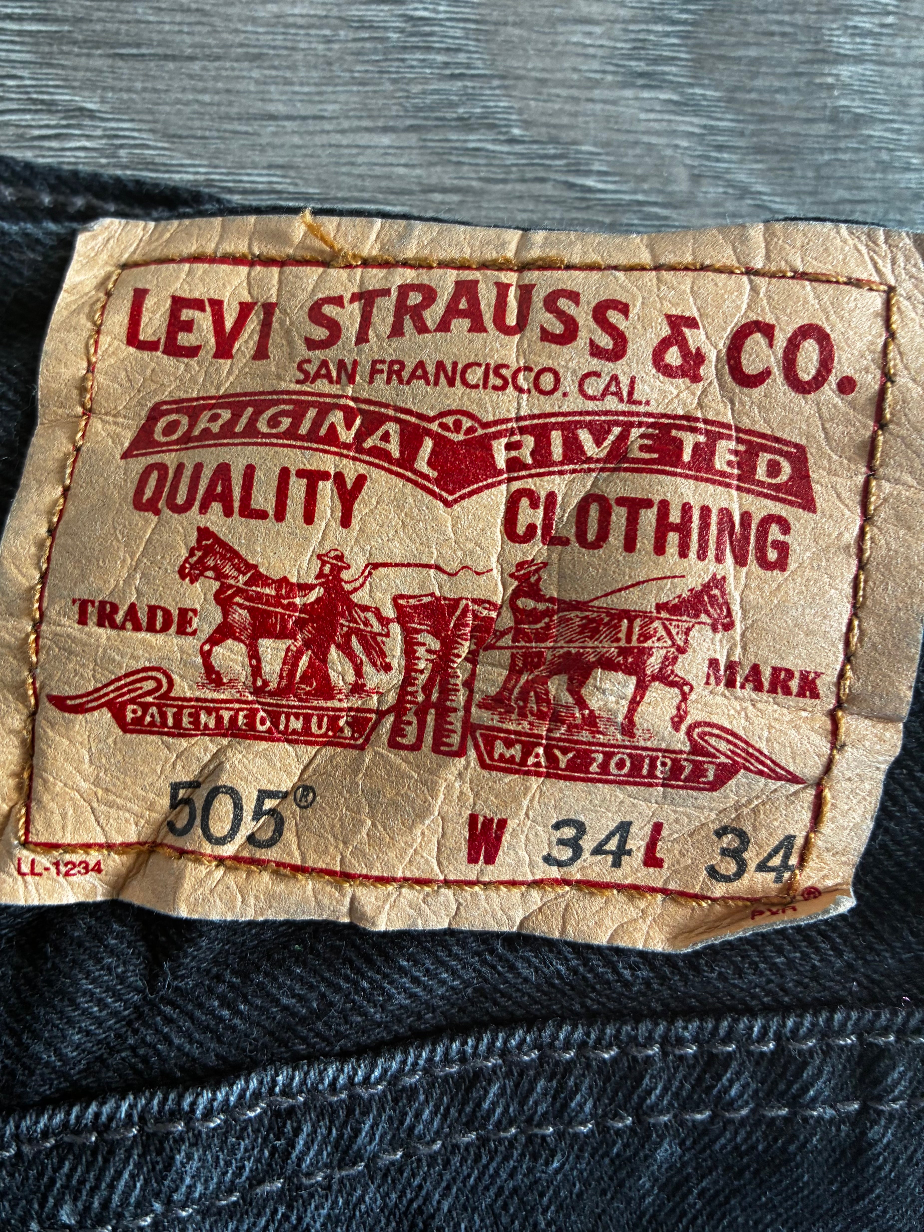 Vintage Levi's 505, Black, W35, L35