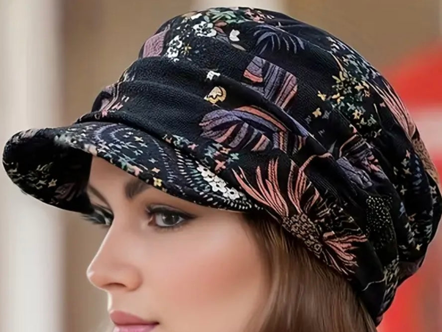 Vintage Flower Print Cap