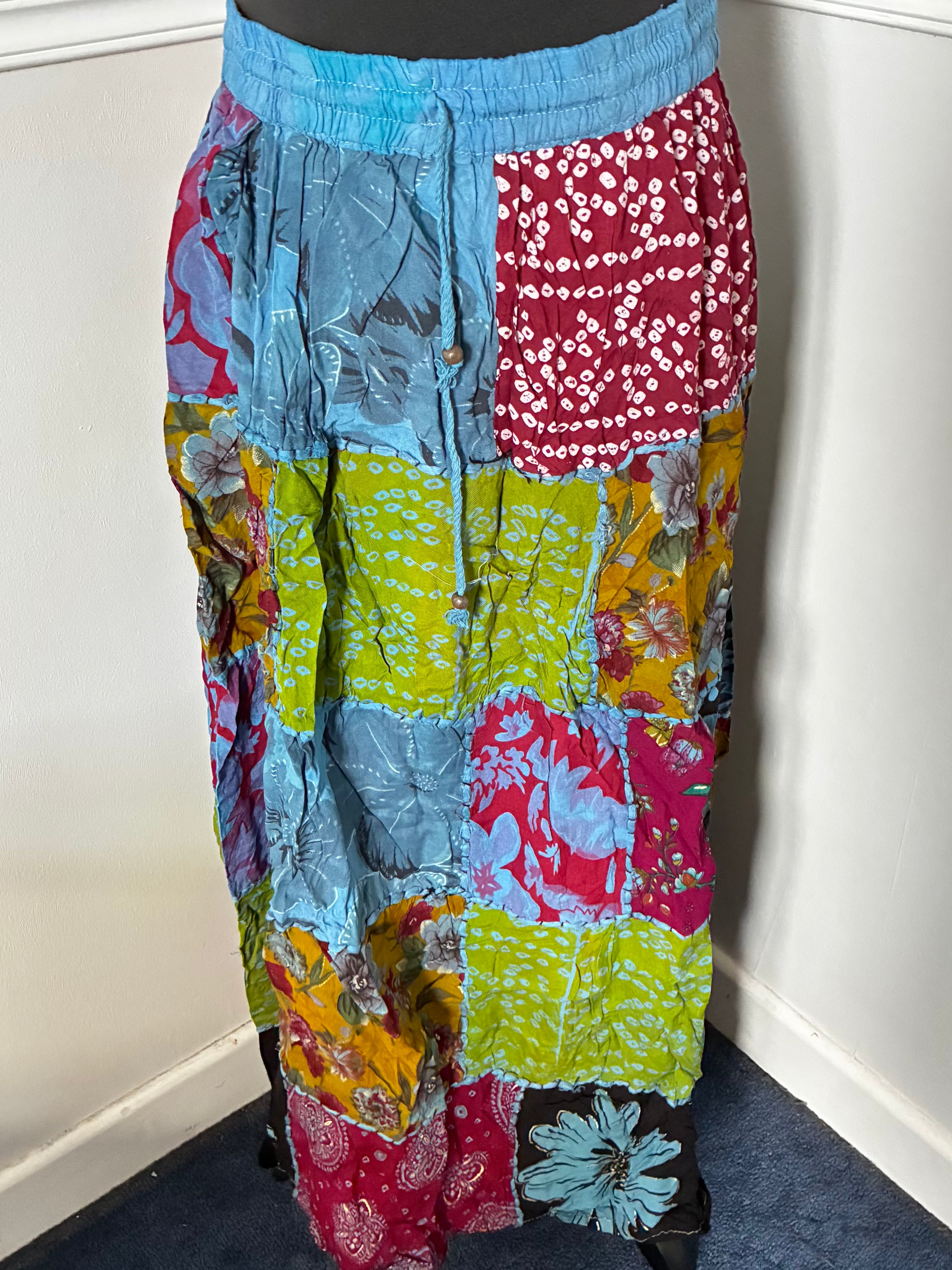 Blue/Green Patchwork Skirt