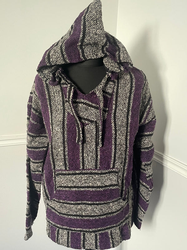Purple/Black Baja Hoodie, M
