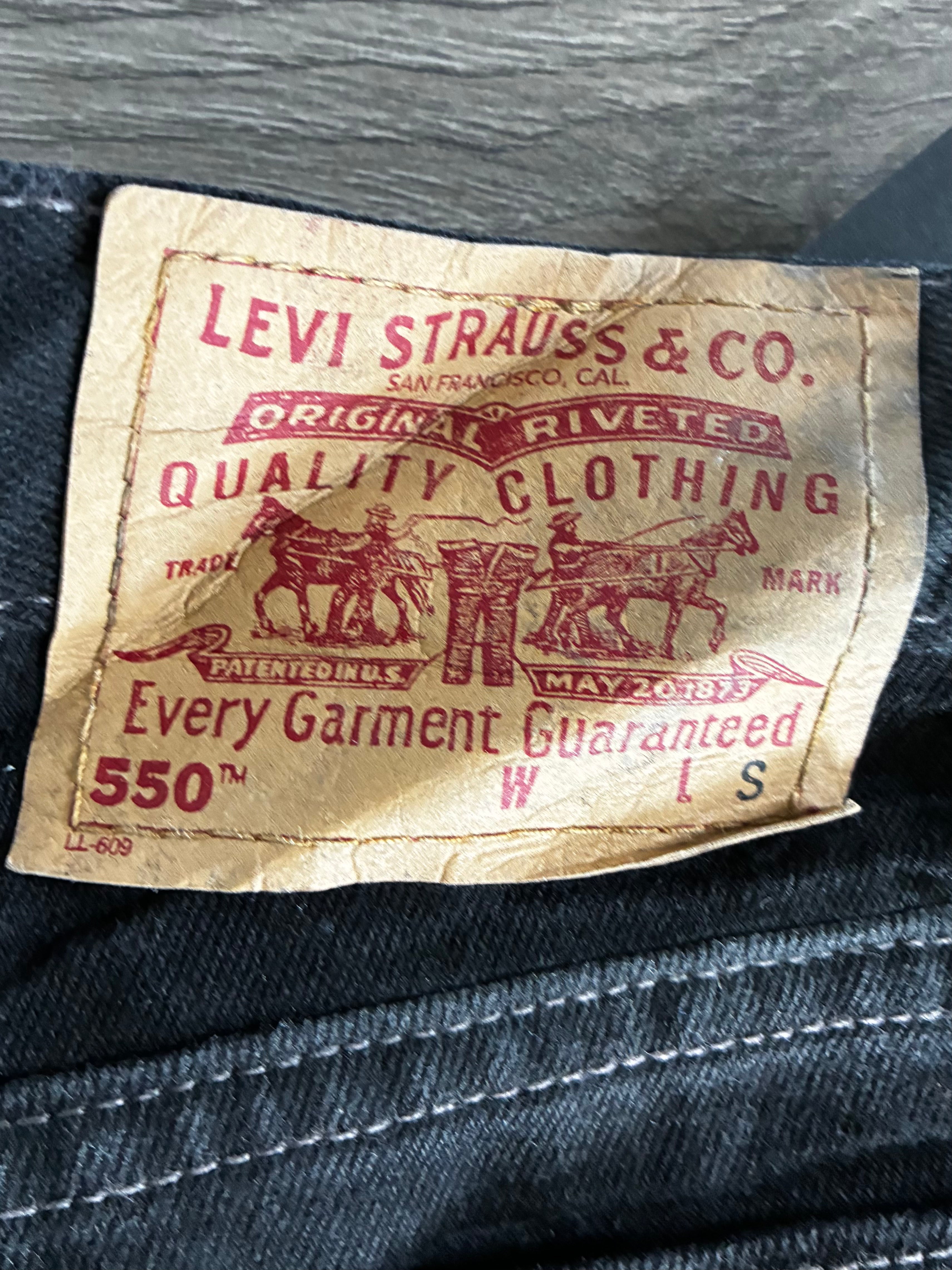 Vintage Levi's 550, Black, W33, L29