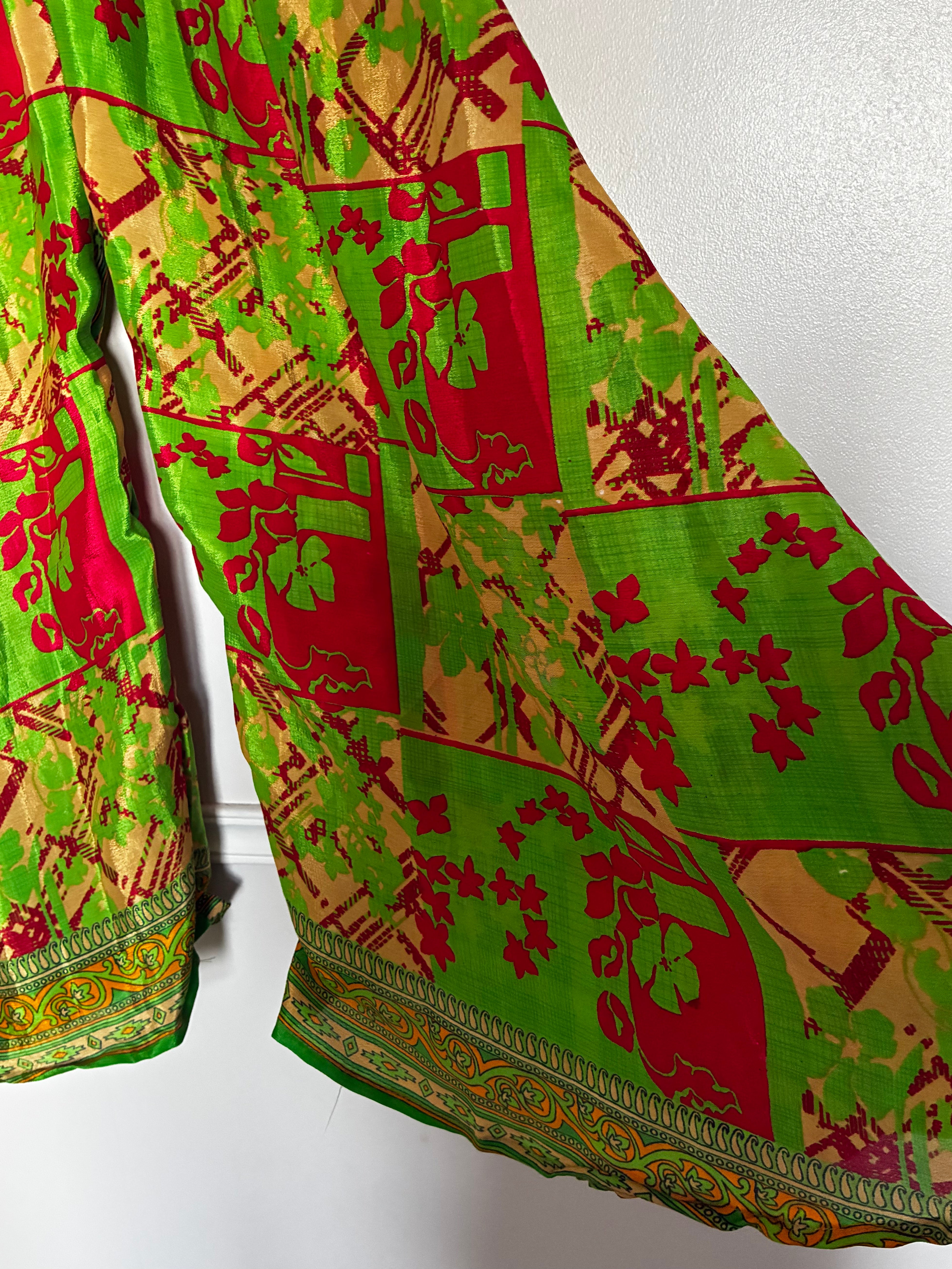 Sari Silk Wide Leg Trousers