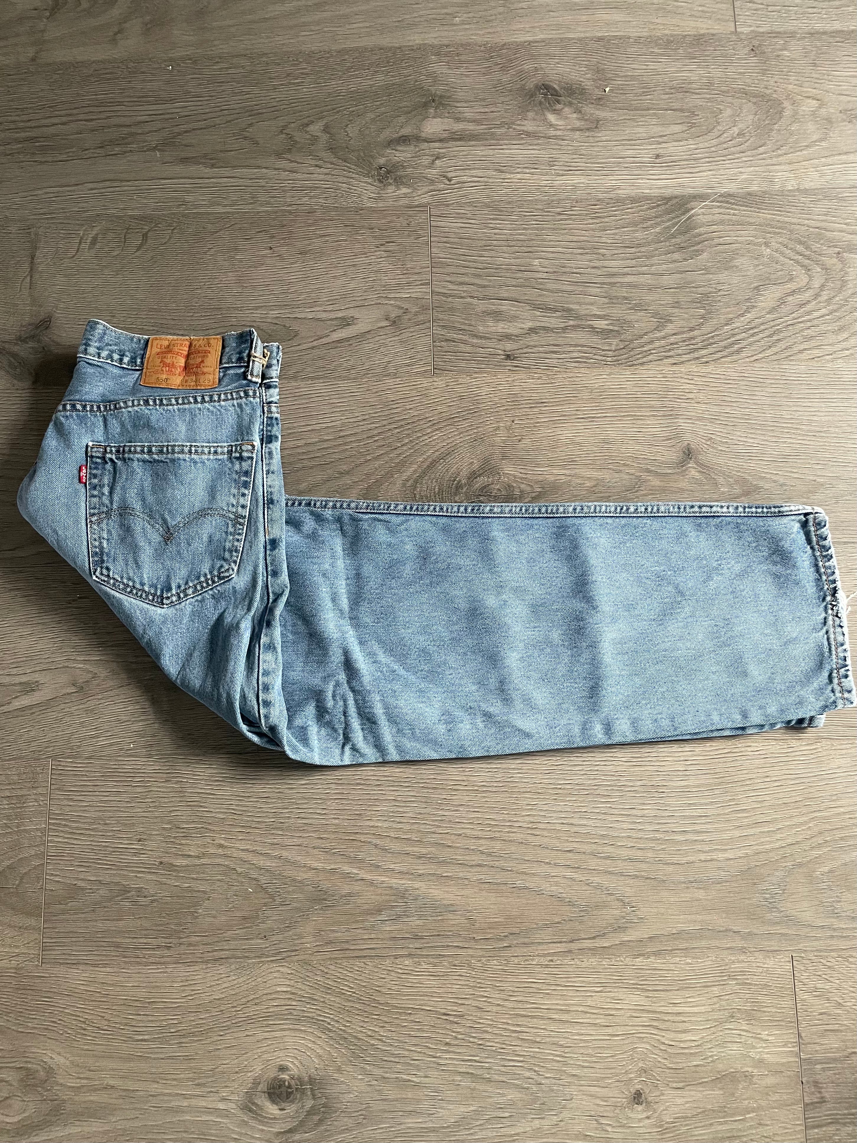 Vintage Levi's 550, Blue, Label - W34, L29, Actual size - W34, L28