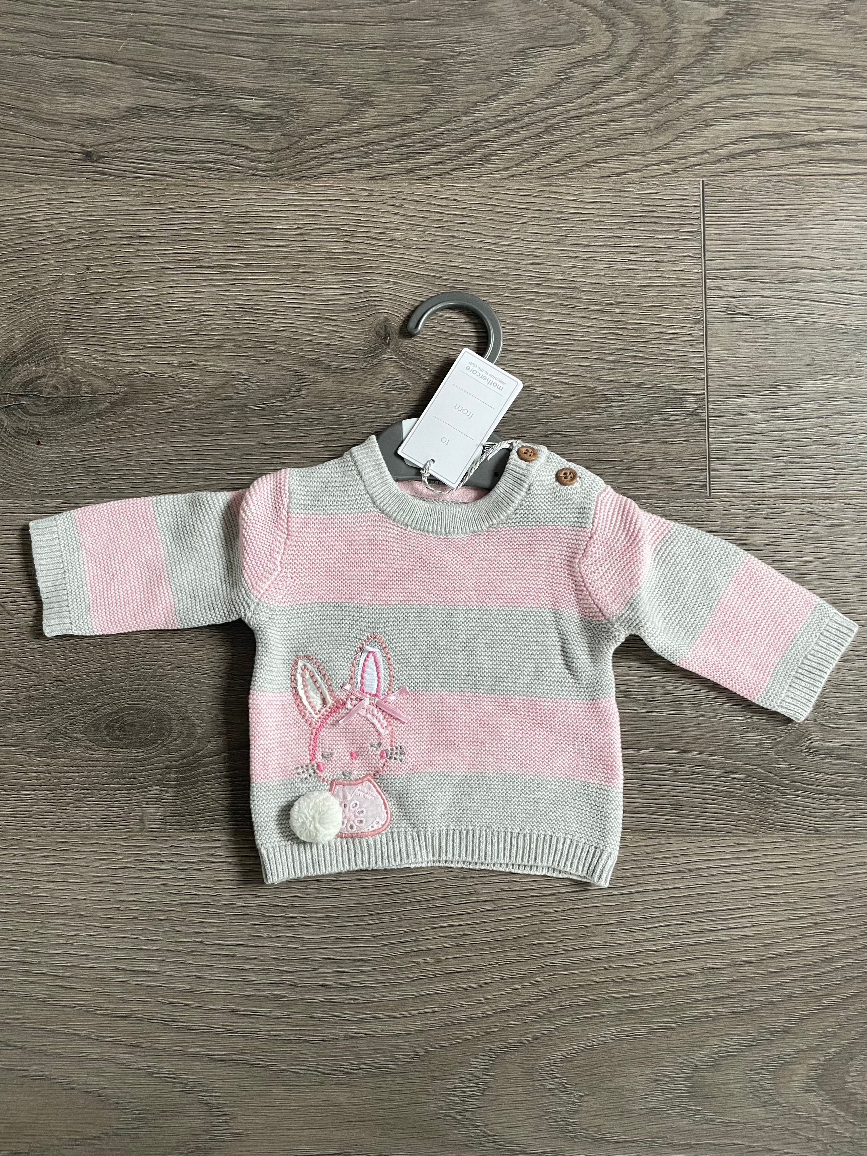 Striped Bunny Jumper (Up to 1 month)