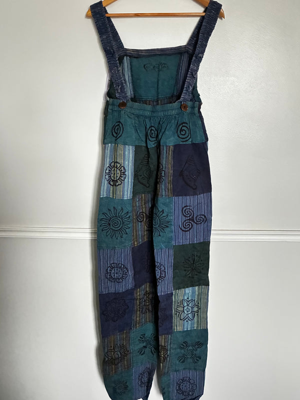 Blue Patch Dungarees, one size