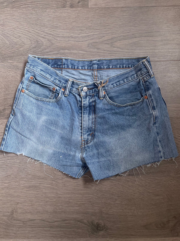 Vintage Up-cycled Levi's 505 Shorts, Blue, W34 L3