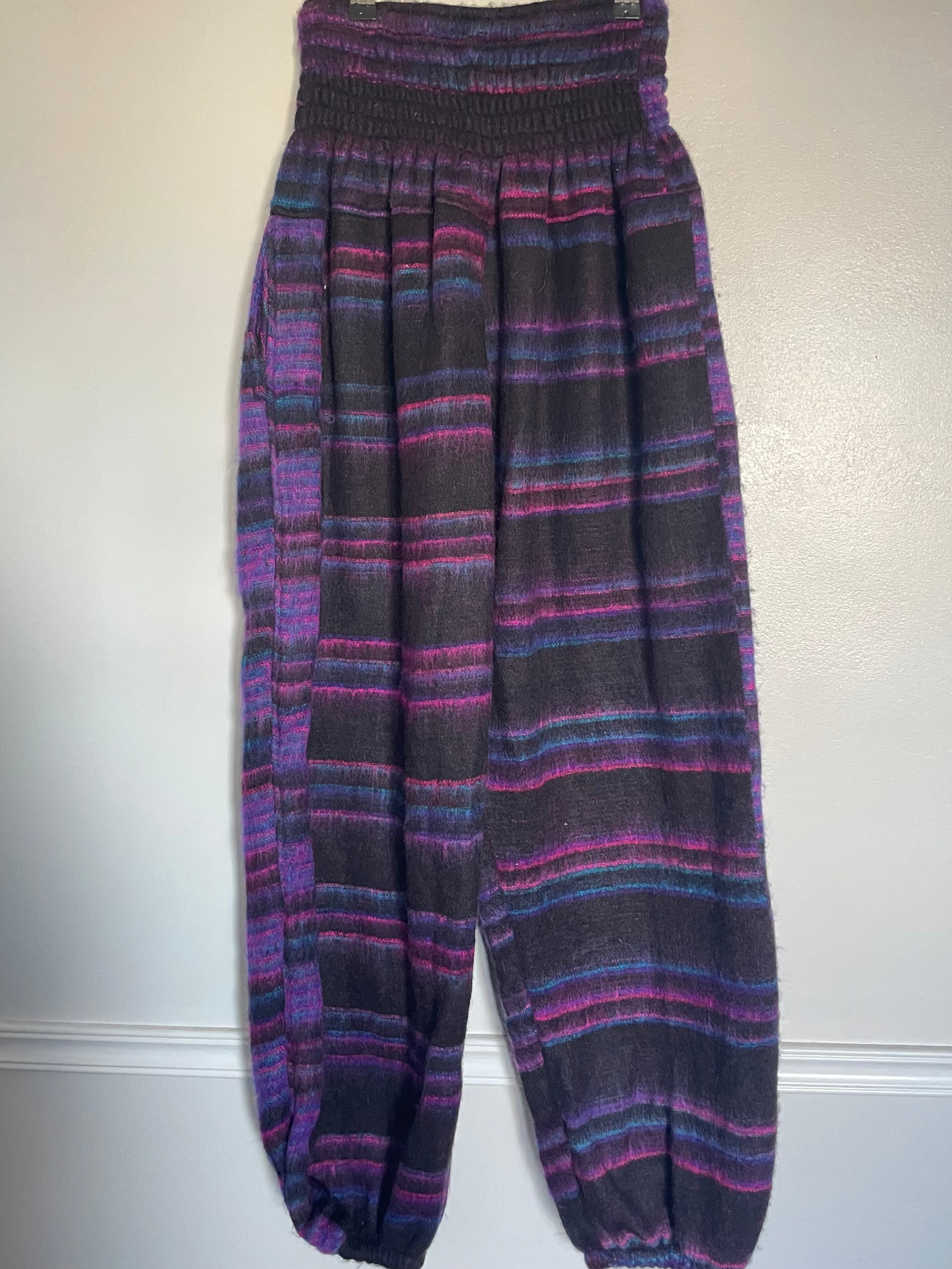 Snuggly Black/Pink Stripe Cashmelon Trousers, 25-44” Waist