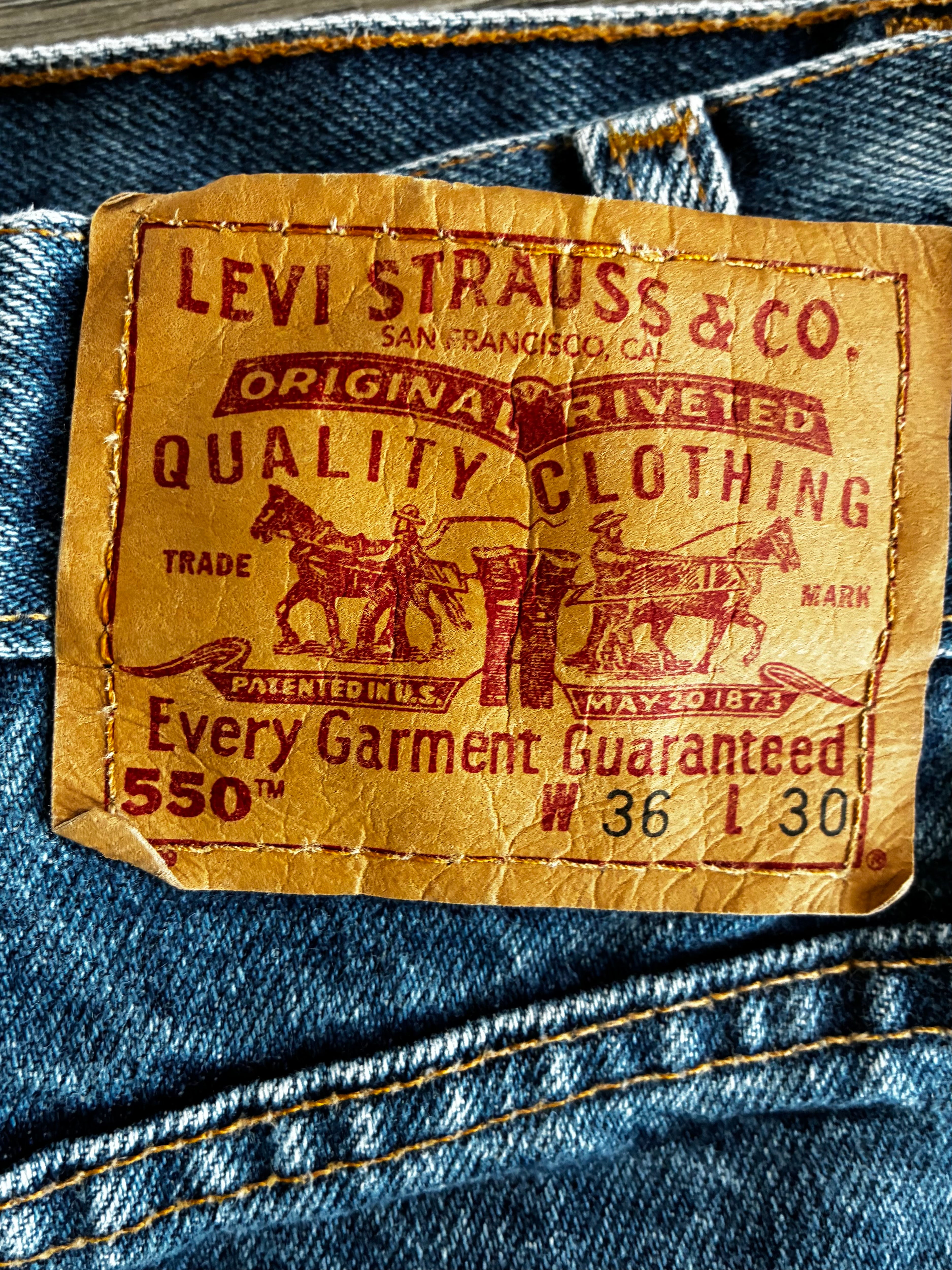 Vintage Levi's 550, Dark Blue, W36, L30