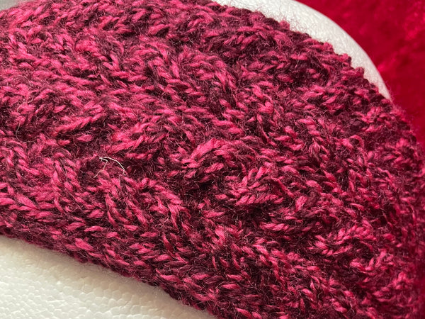 Burgundy Fleck Winter Twist Headband