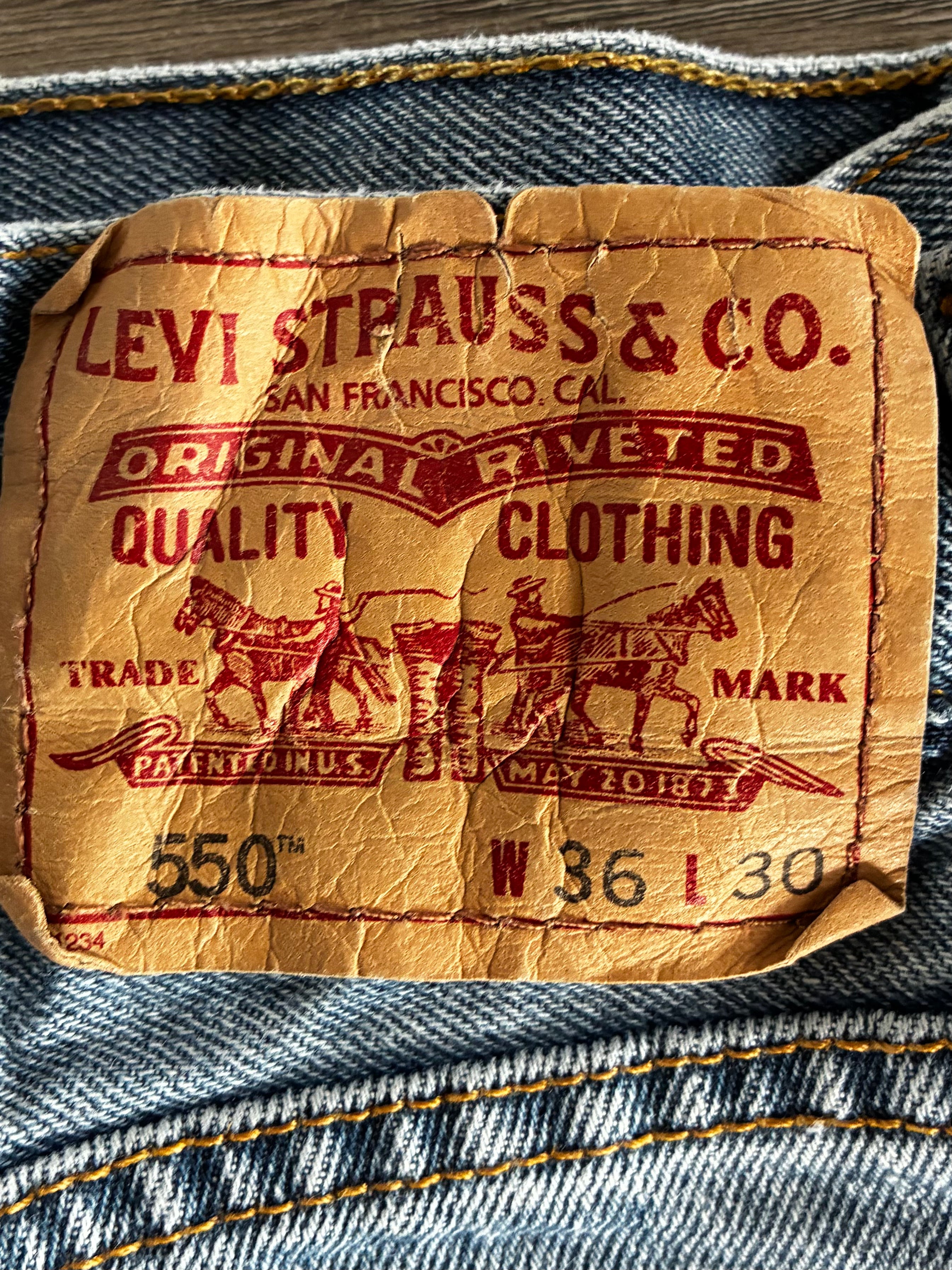 Vintage Levi's 550, Blue, W36, L30
