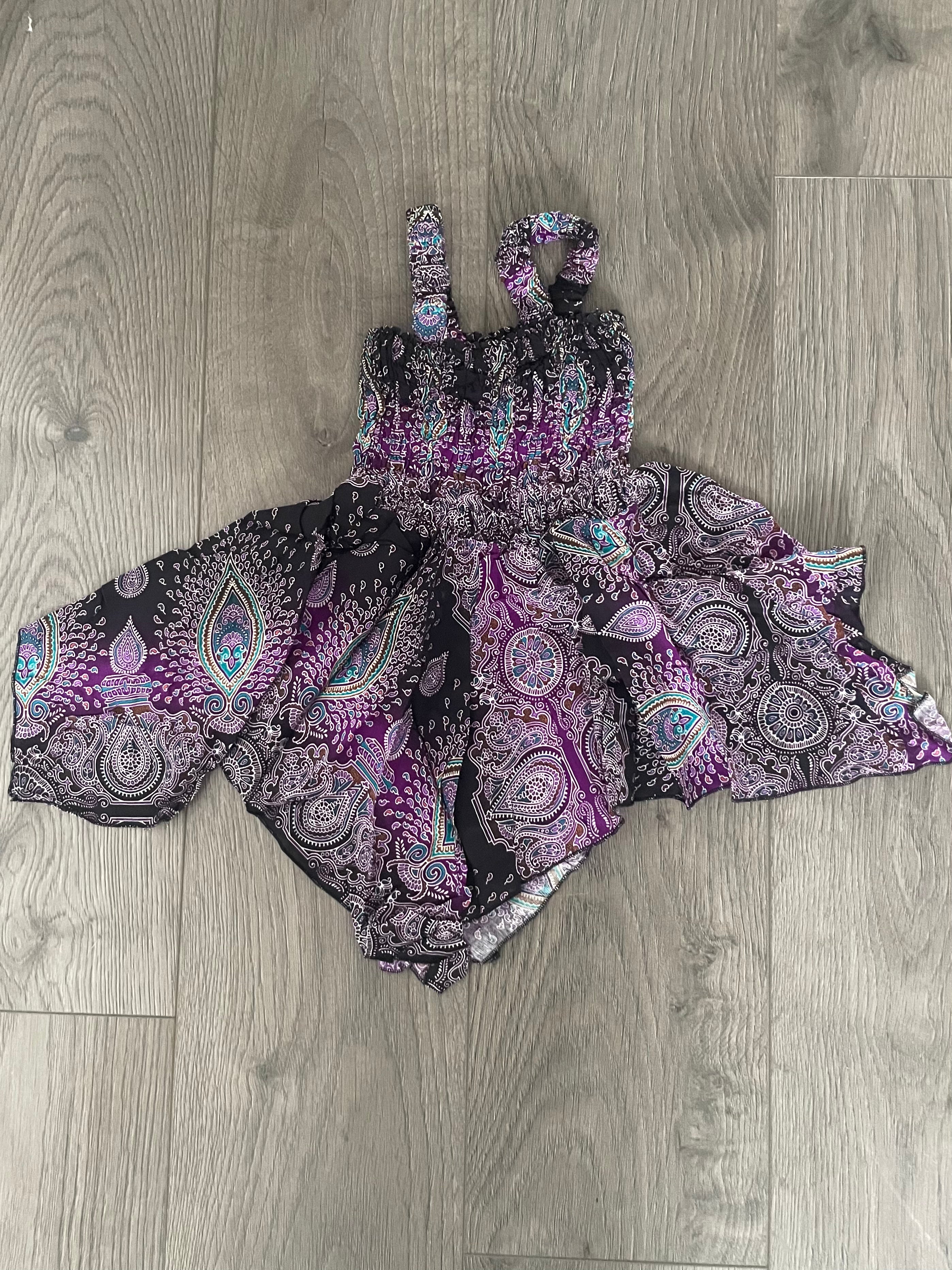 Purple/Black Paisley Pixie Dress (age 2-3ish)