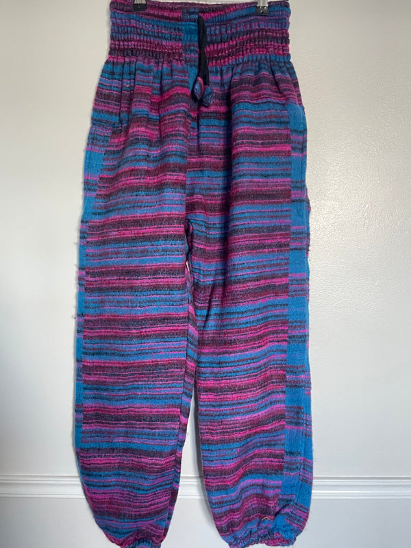 Snuggly Blue/Pink Stripe Cashmelon Trousers, 24-44” Waist