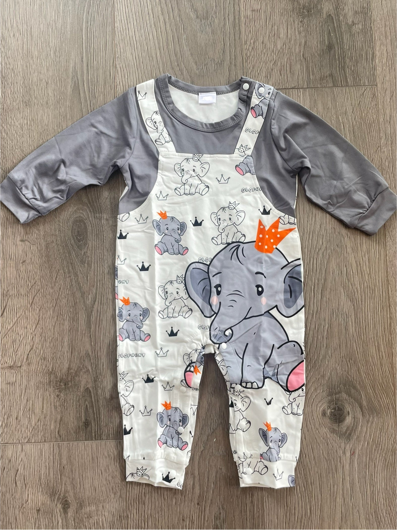 All in one Elephant Romper (12-18 mths)