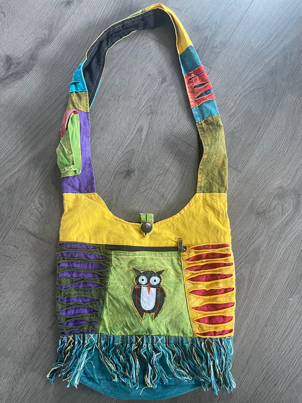 Hippy Owl Shoulder Bag with tassels