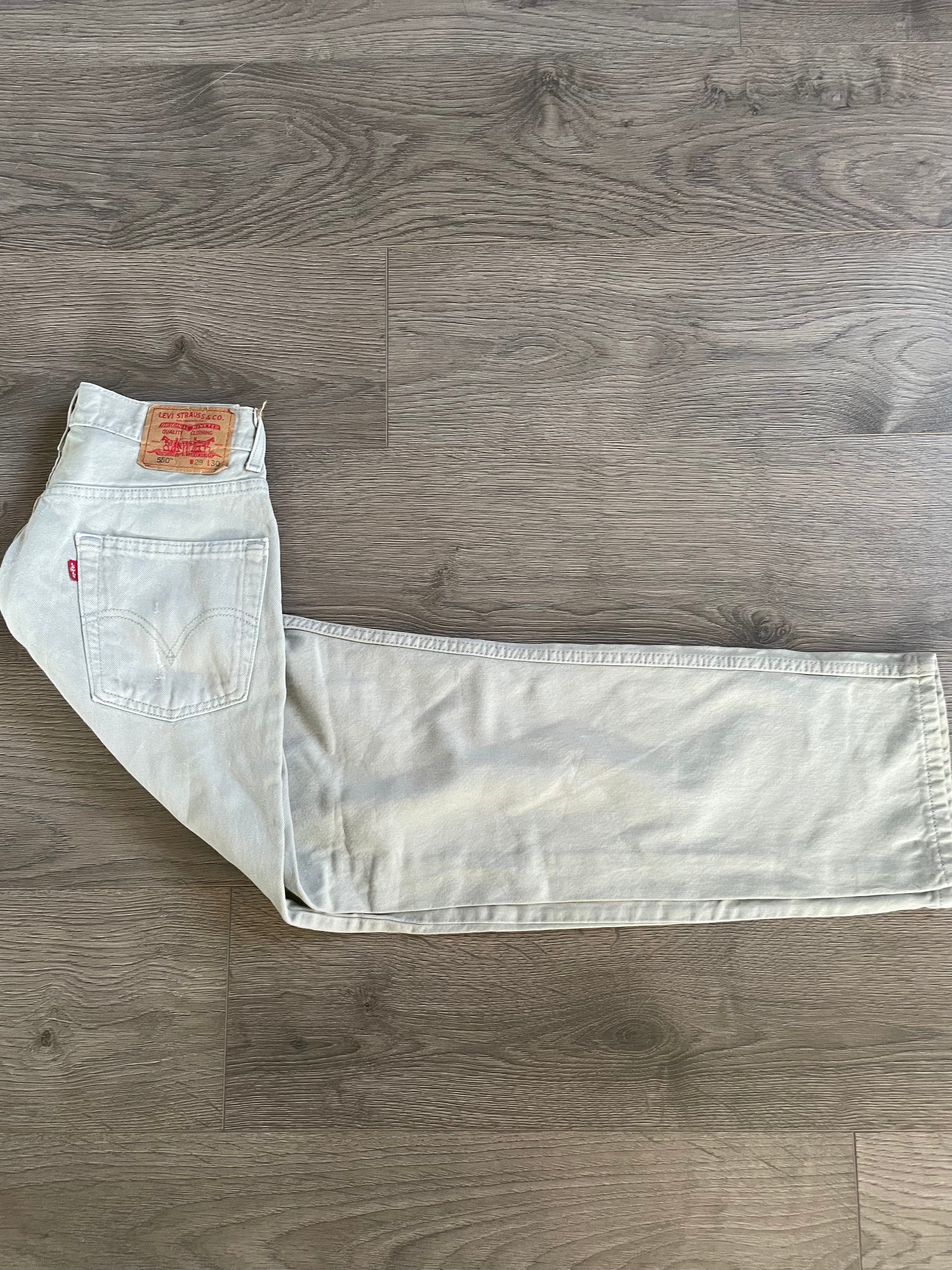 Vintage Levi's 550, Light Beige, Label - W29, L30 Actual Size - W28, L30