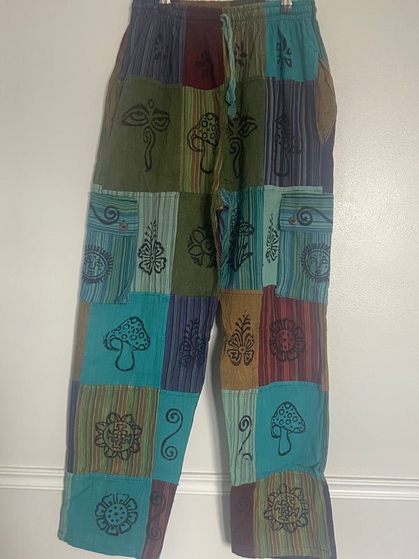 Patchwork Cargo Trousers, L